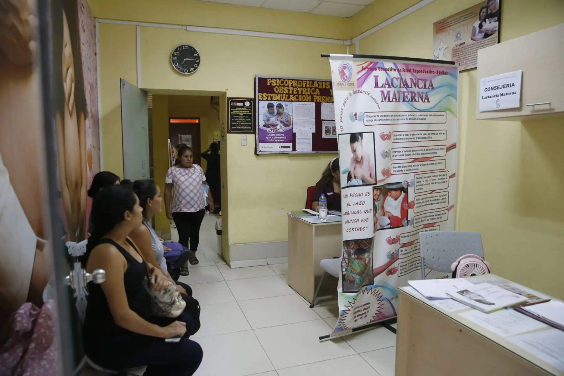 Servicio de psicoprofilaxis obstétrica y estimulación prenatal. El Instituto Materno Perinatal IMMPN ofrece asesoría prenatal para ayudar a las gestantes a tener un parto feliz. Promueve  el parto humanizado, parto con acompañante, parto vertical y parto con anestesia. Foto: ANDINA/Nathalie Sayago