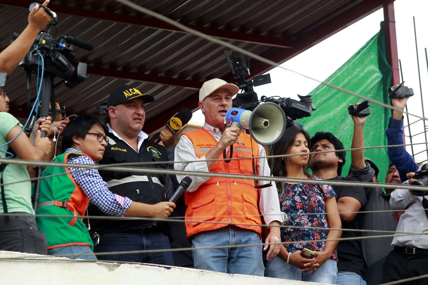 Alcalde de Lima , Jorge Muñoz supervisa simulacro de inundación en el Asentamiento Humano Nueva Alianza de Chaclacayo.Foto: ANDINA/Eddy Ramos