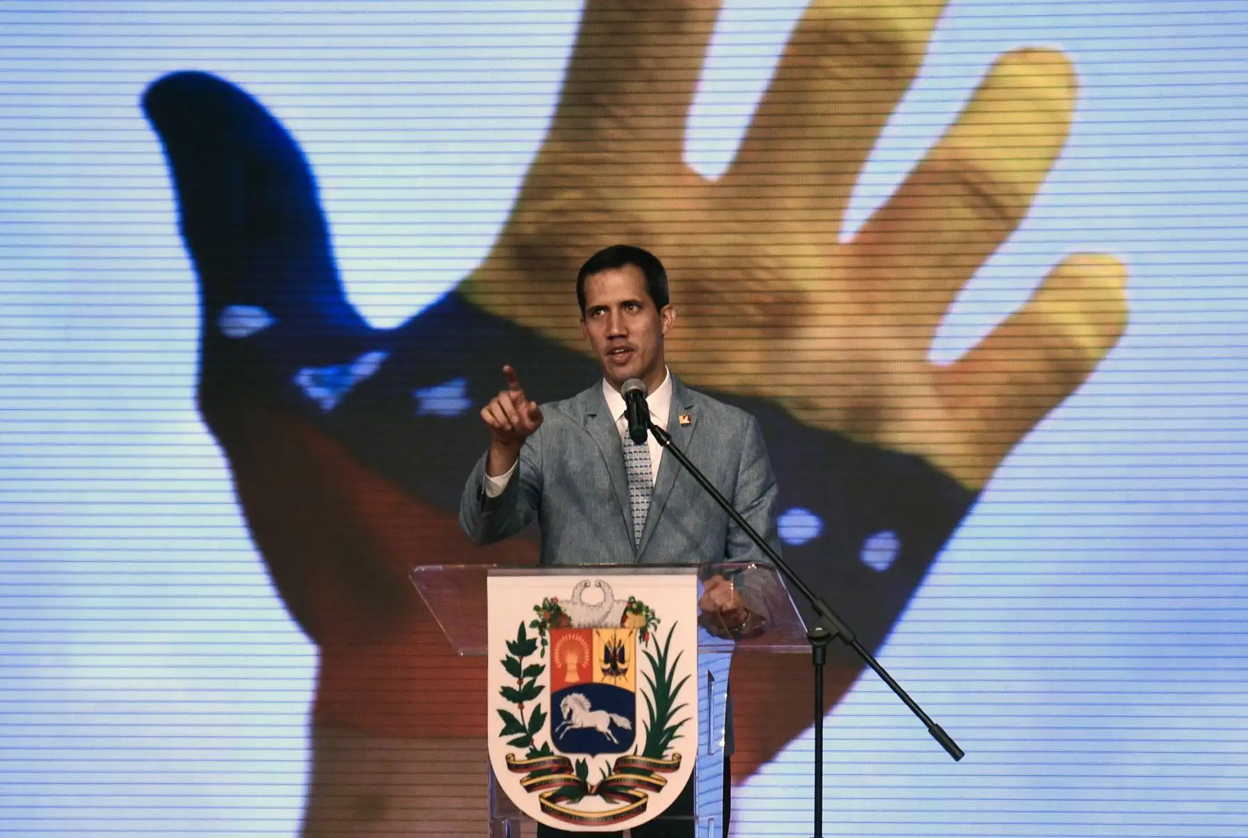 Juan Guaidó es reconocido presidente interino de Venezuela por el Parlamento Andino. Foto: AFP.
