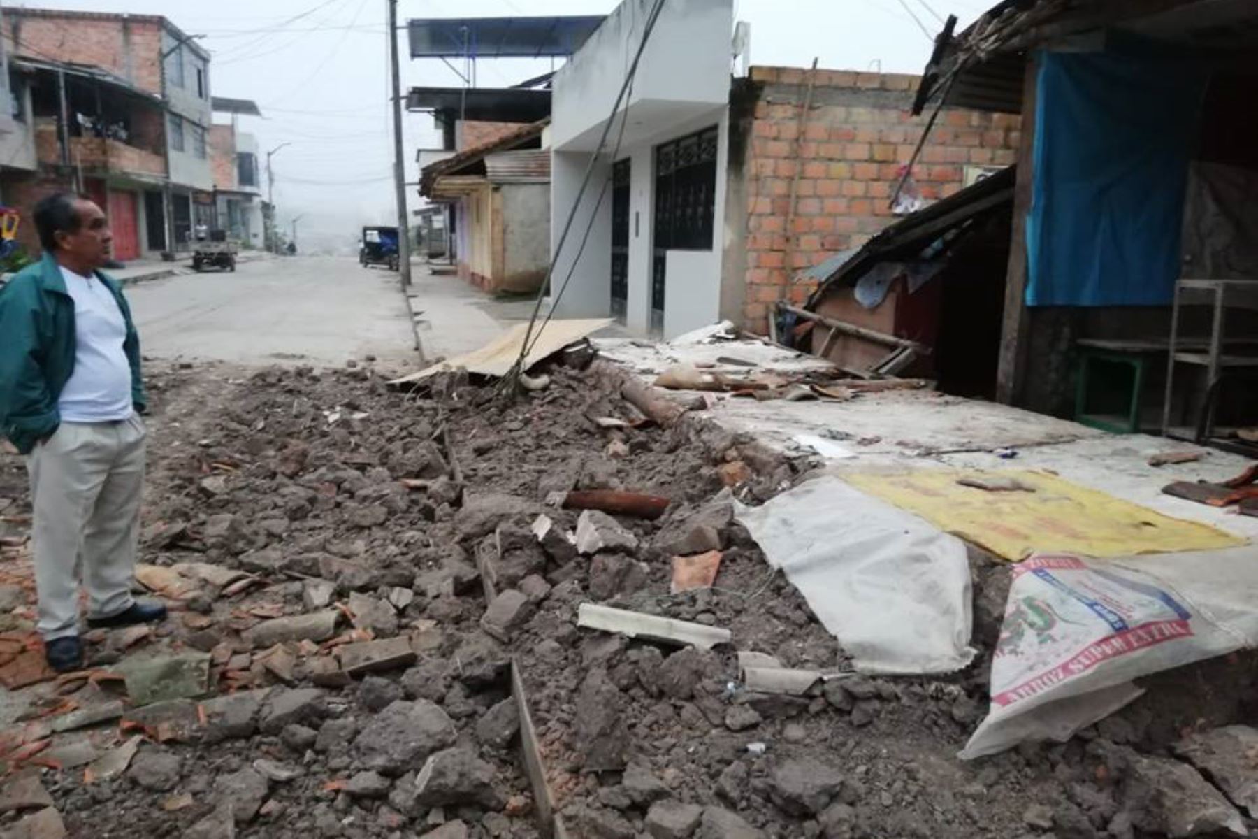 Reportan daños materiales en tres viviendas de San Martín por sismo de magnitud 7.7 en Loreto. ANDINA/Difusión