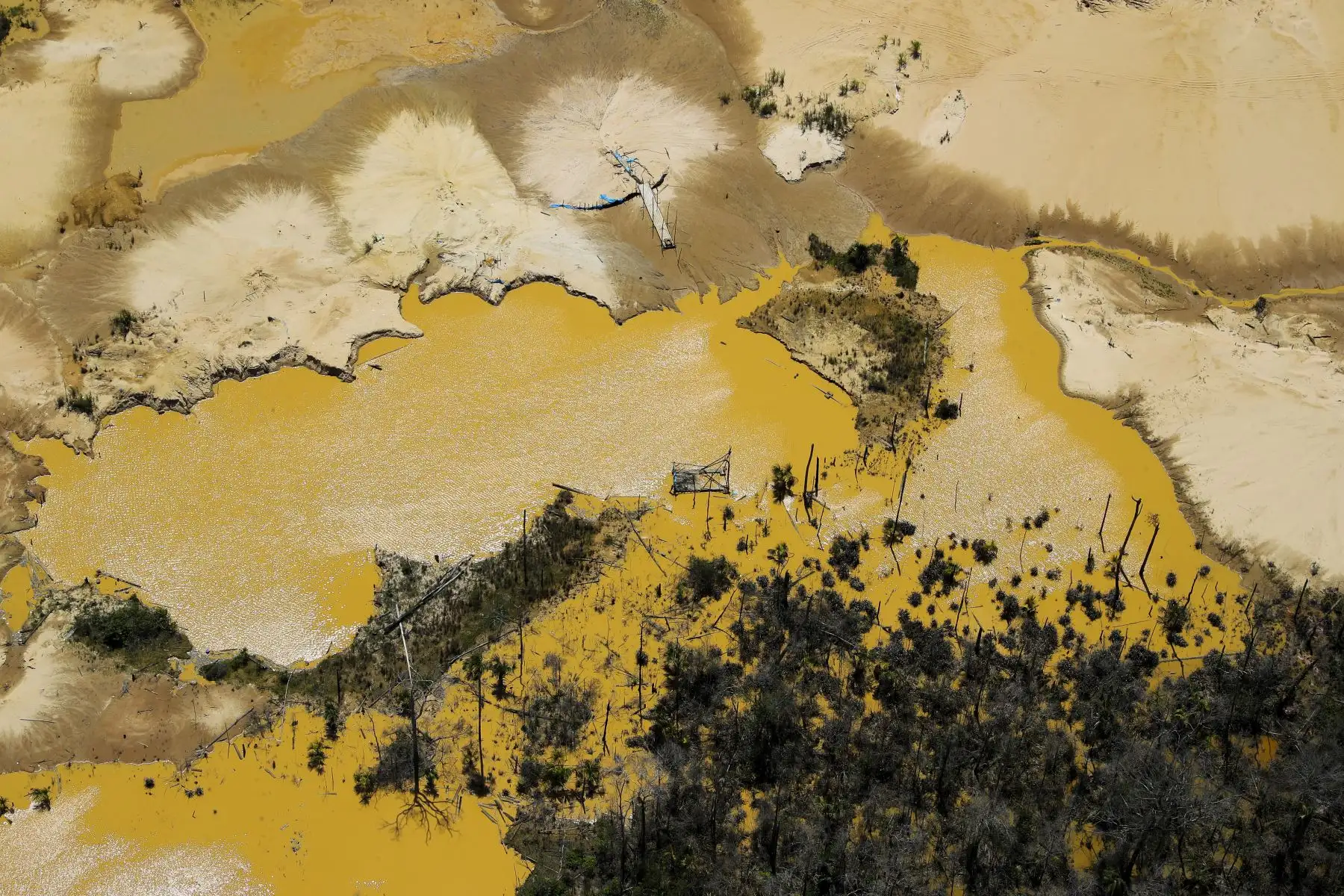 Presidente Vizcarra supervisò las acciones que se realizaron en la Operación Mercurio 2019 contra la minería ilegal en La Pampa, provincia de Tambopata (Madre de Dios).Foto: ANDINA/Prensa Presidencia