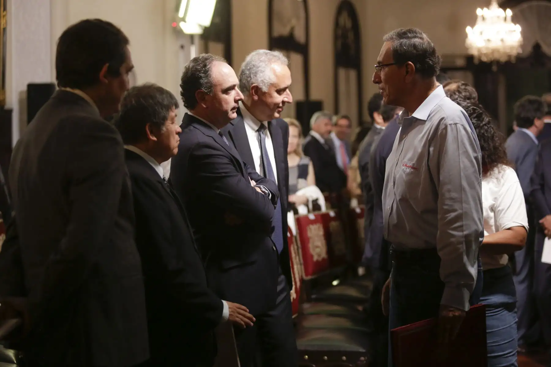 Presidente Martin Vizcarra recibiò la propuesta de Visión de la Minería al 2030 en Palacio de Gobierno.Foto:ANDINA/Prensa Presidencia