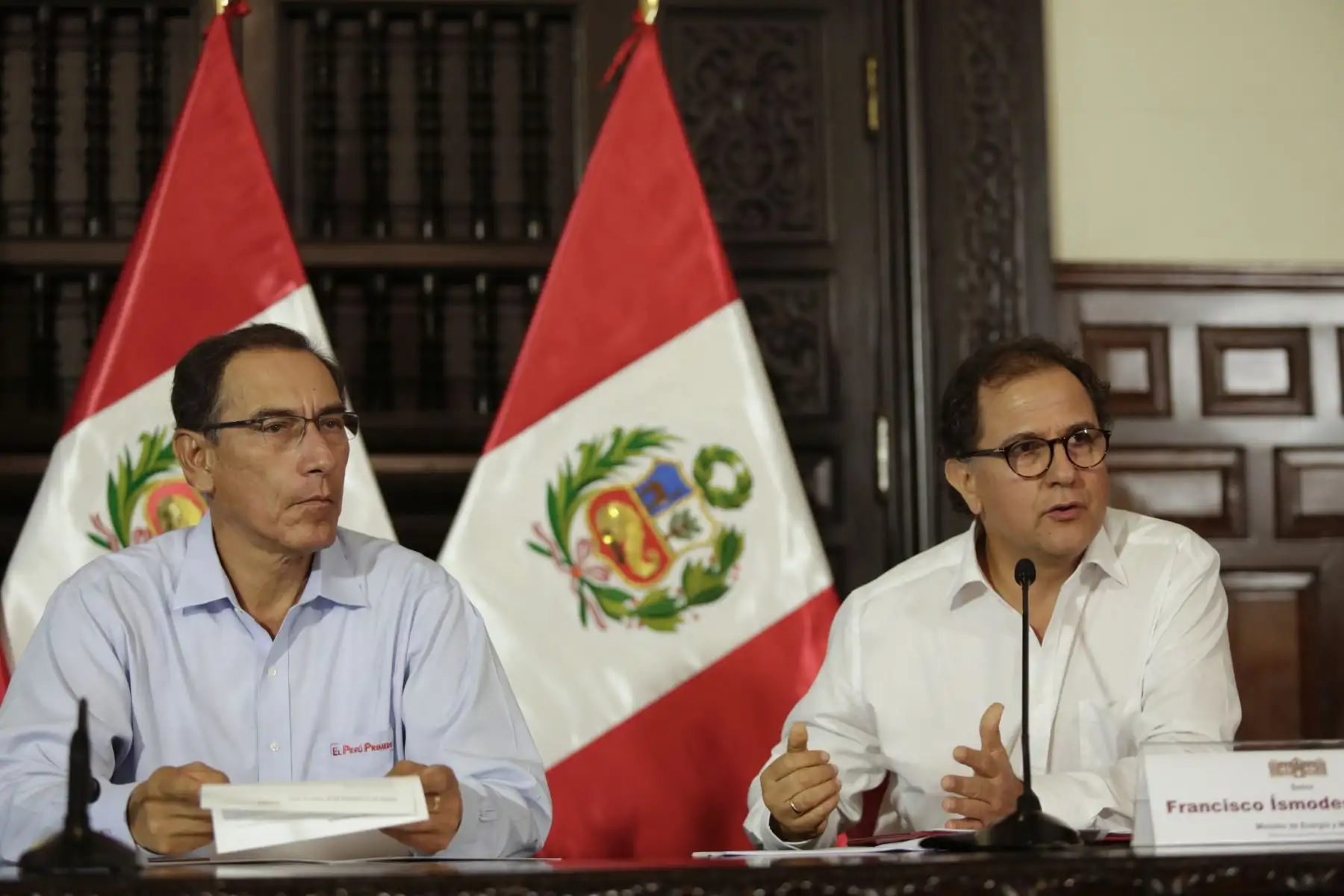 Presidente Martin Vizcarra recibiò la propuesta de Visión de la Minería al 2030 en Palacio de Gobierno.Foto:ANDINA/Prensa Presidencia