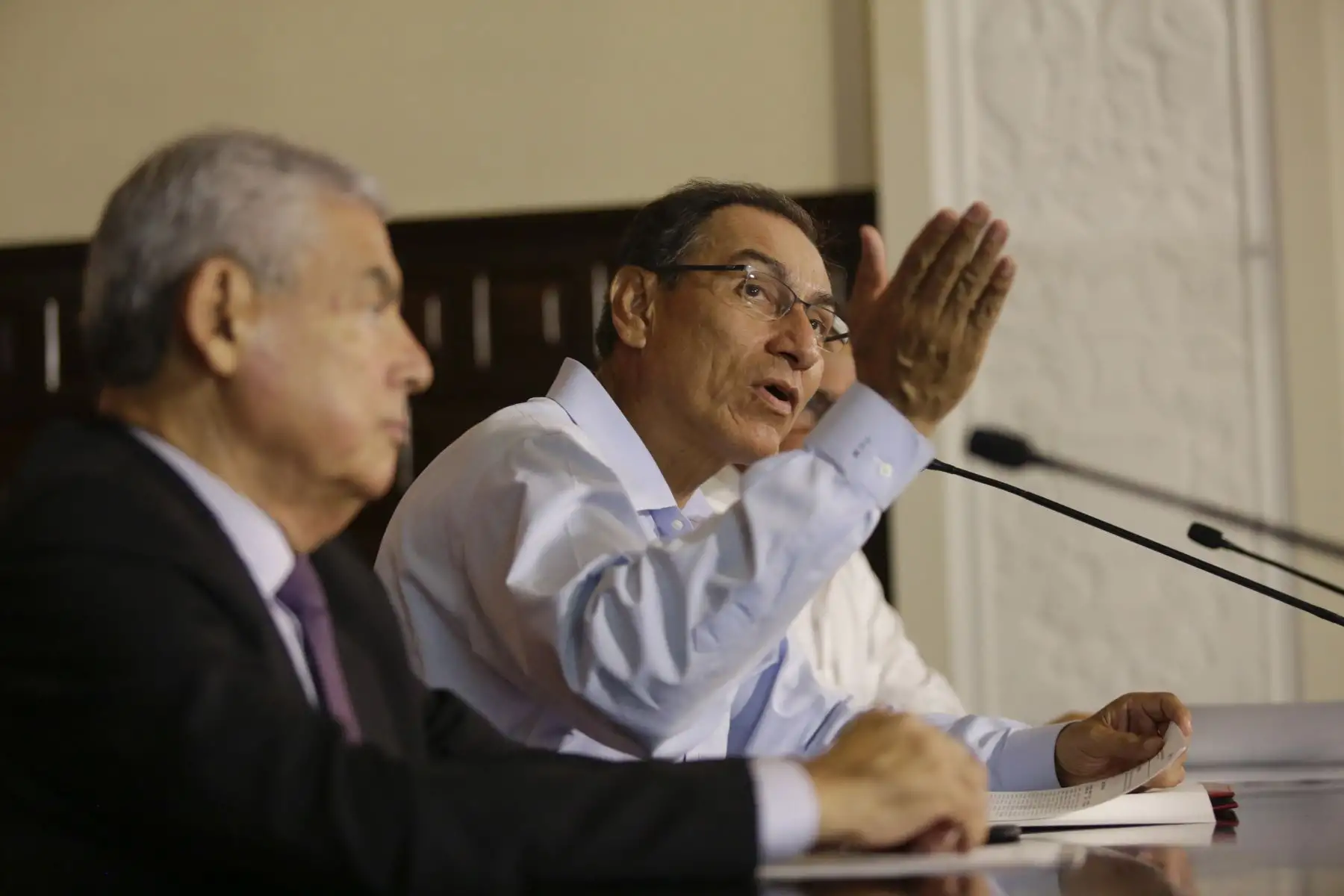 Presidente Martin Vizcarra recibiò la propuesta de Visión de la Minería al 2030 en Palacio de Gobierno.Foto:ANDINA/Prensa Presidencia