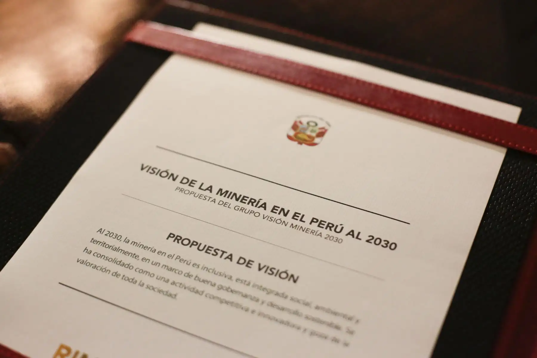 Presidente Martin Vizcarra recibiò la propuesta de Visión de la Minería al 2030 en Palacio de Gobierno.Foto:ANDINA/Prensa Presidencia