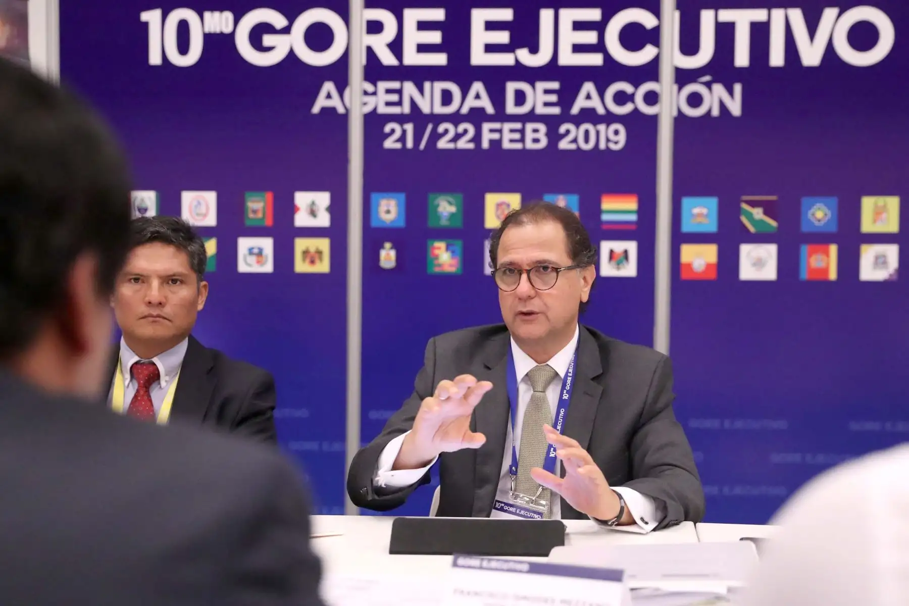 Ministro Francisco Ísmodes durante el GORE Ejecutivo.