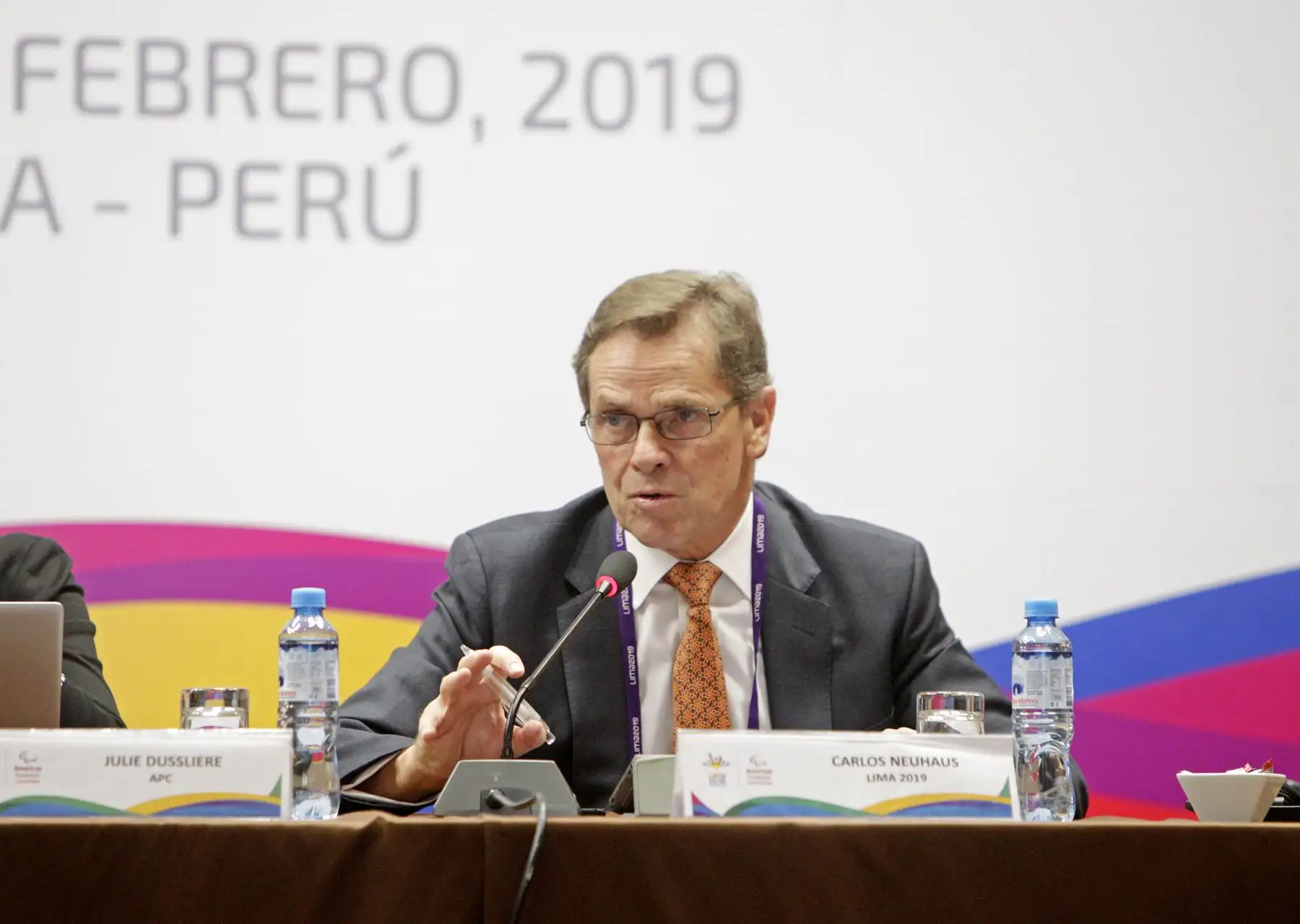 Carlos Neuhaus durante la 8° reunión de coordinación de los Juegos Parapanamericanos Lima 2019.  Foto: ANDINA/Difusión