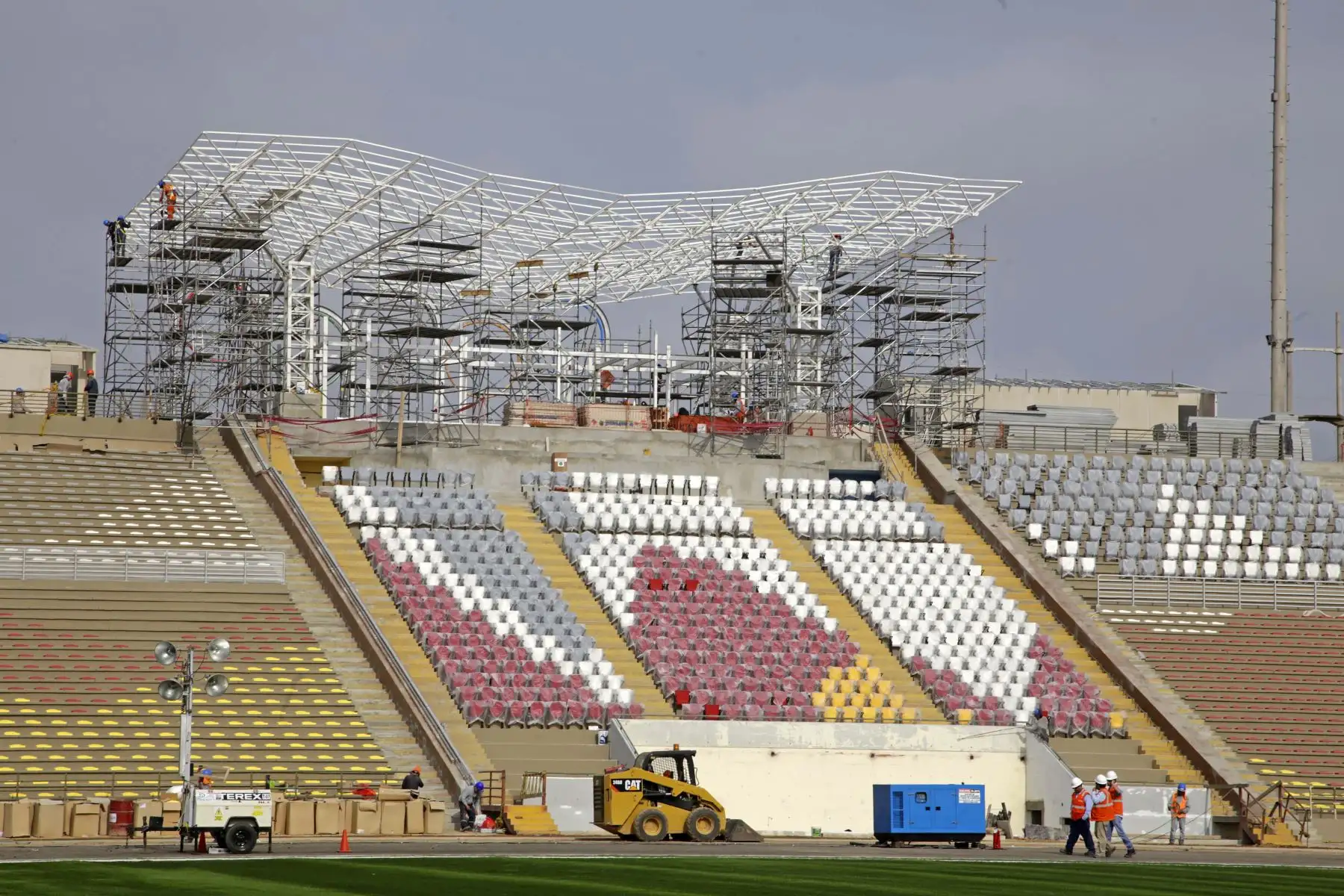 Juegos Panamericanos Lima 2019. Avances en el Estadio de la Universidad Nacional Mayor de San Marcos. Foto: ANDINA/Difusión
