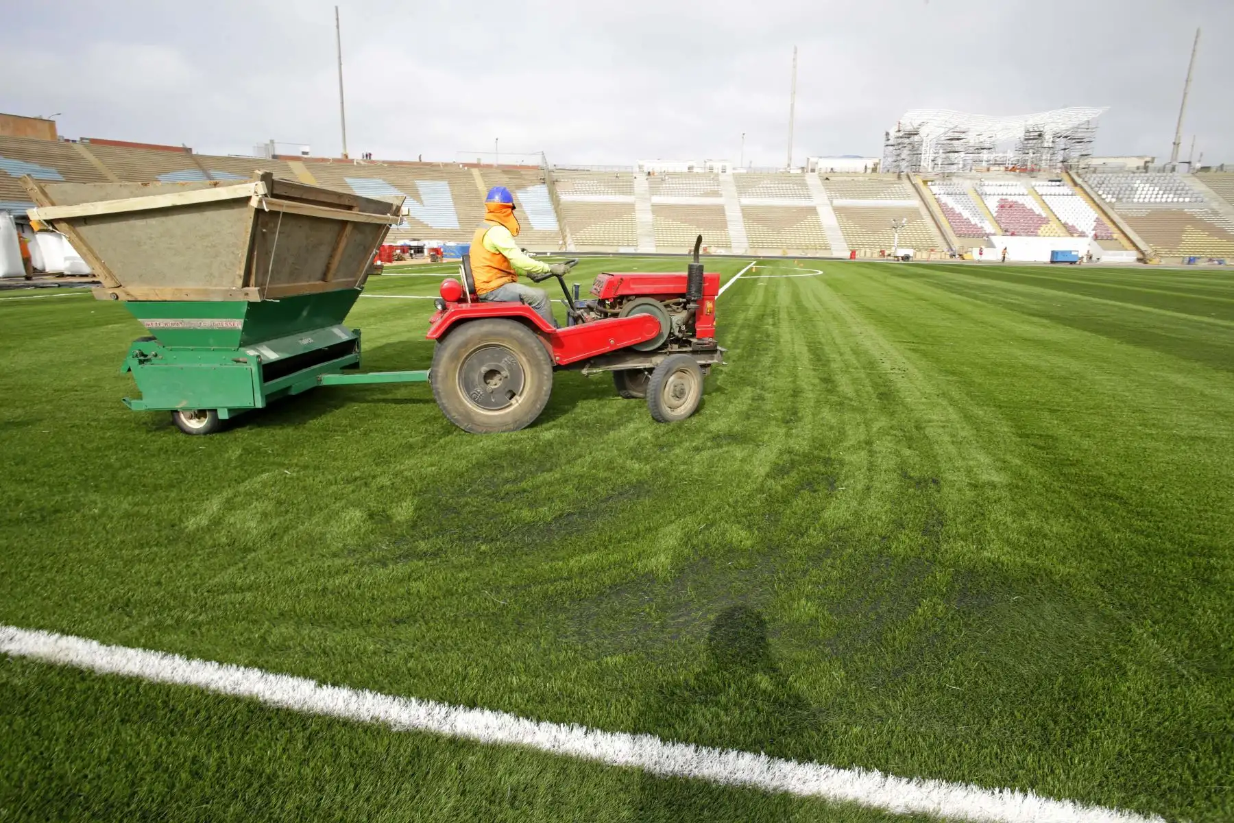Juegos Panamericanos Lima 2019. Avances en el Estadio de la Universidad Nacional Mayor de San Marcos. Foto: ANDINA/Difusión