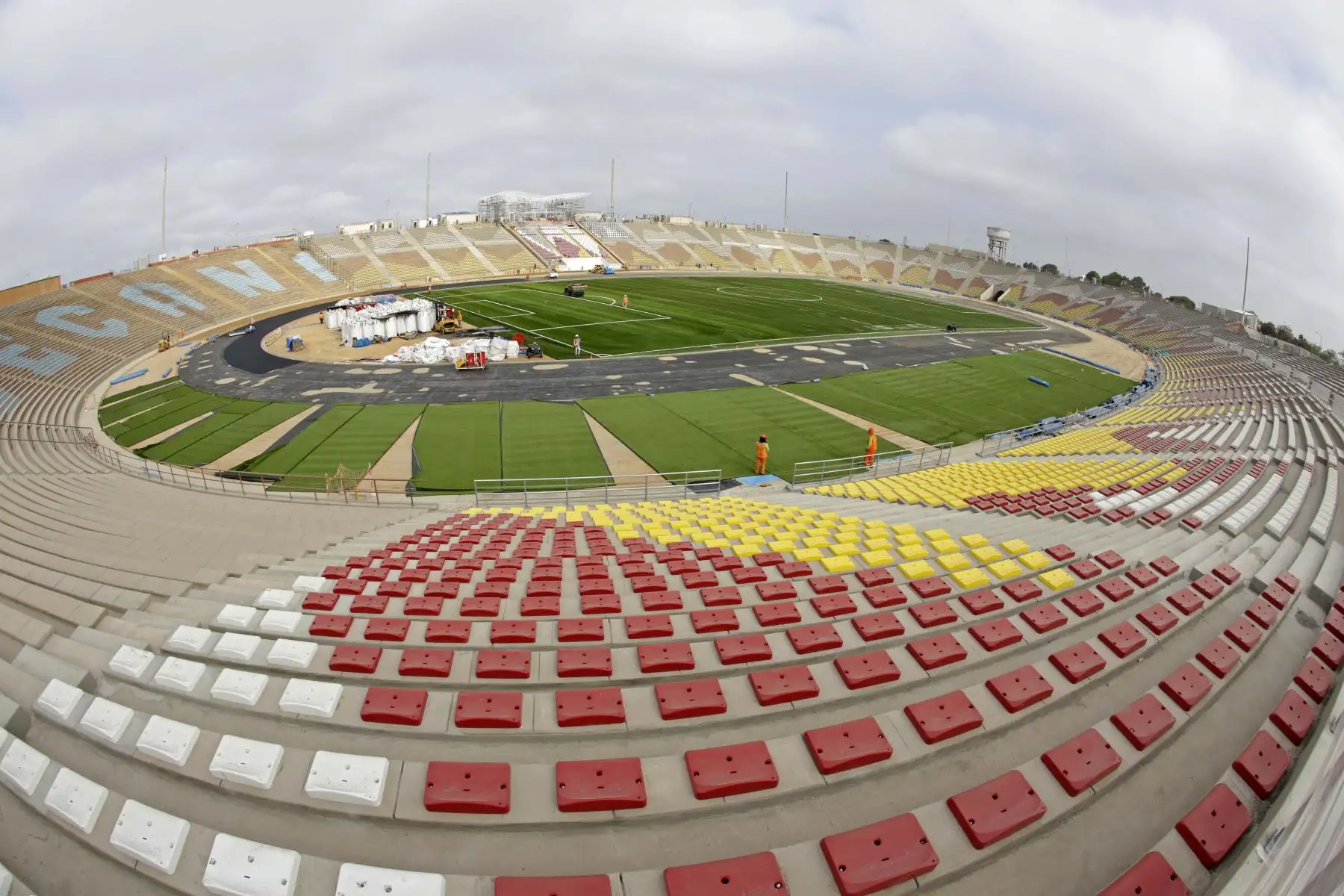 Juegos Panamericanos Lima 2019. Avances en el Estadio de la Universidad Nacional Mayor de San Marcos. Foto: ANDINA/Difusión