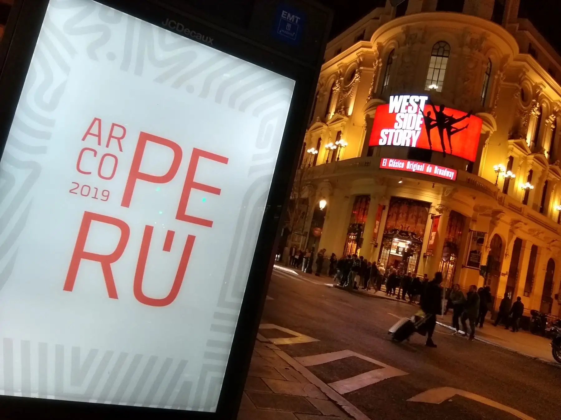 Plaza Jacinto Benavente. Paneles en Madrid (España) sobre el Perú, país invitado de honor a la Feria de Arte Contemporáneo (ARCO Madrid 2019). Foto: ANDINA/José Vadillo