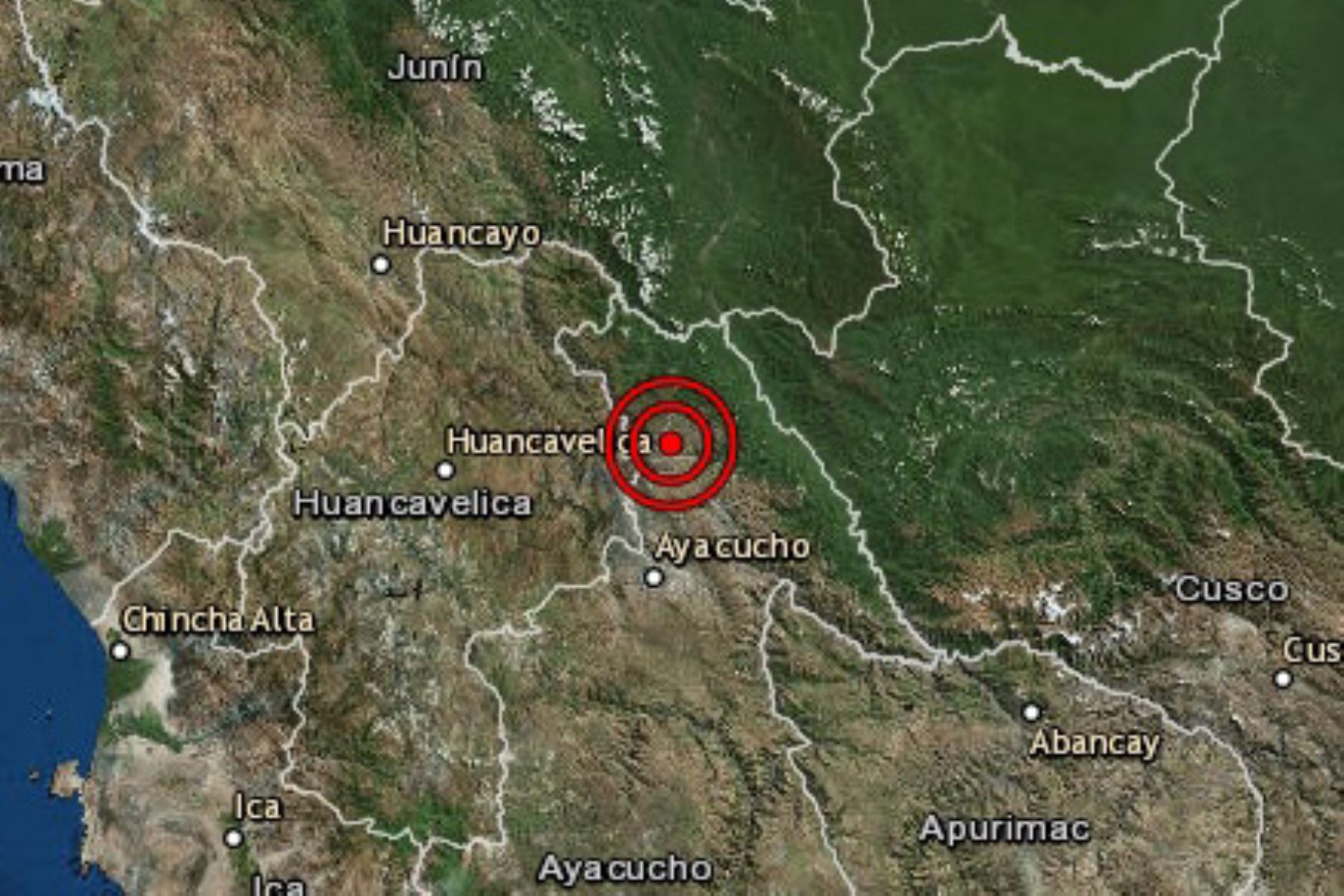 Movimiento telúrico de magnitud 3.7, con epicentro a 25 kilómetros al este de Churcampa, una de las siete provincias de la región Huancavelica.