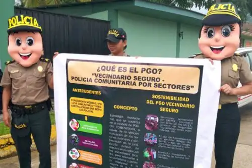 La Comisión Nacional para el Desarrollo y Vida sin Drogas (Devida) participa del programa "Vecindario Seguro-Policía Comunitaria por Sectores", estrategia multisectorial que lanzaron la Policía Nacional del Perú y la Municipalidad de Mazamari para reducir la delincuencia y combatir el tráfico de drogas en este distrito de la provincia de Satipo, región Junín.