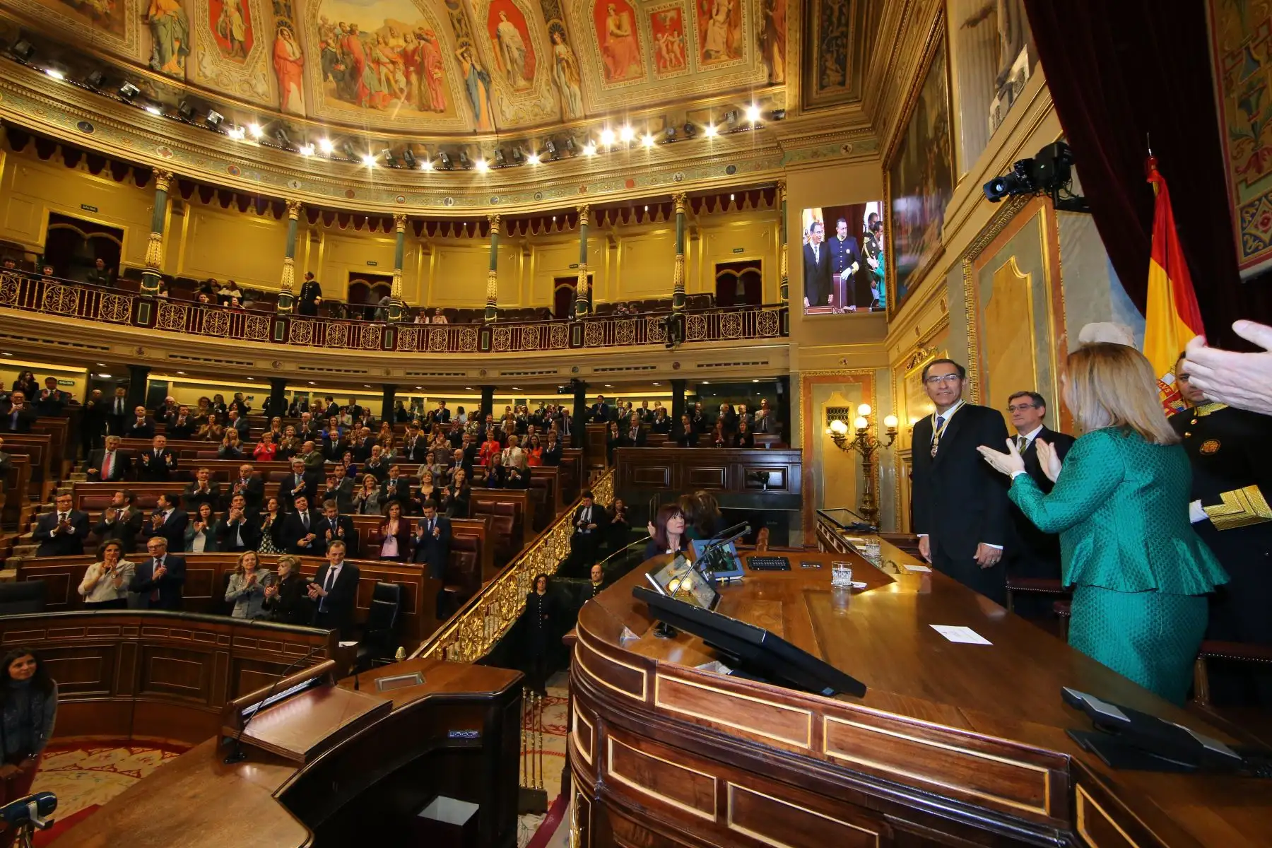 Presidente Vizcarra visita el Parlamento español. Foto: ANDINA/Prensa Presidencia