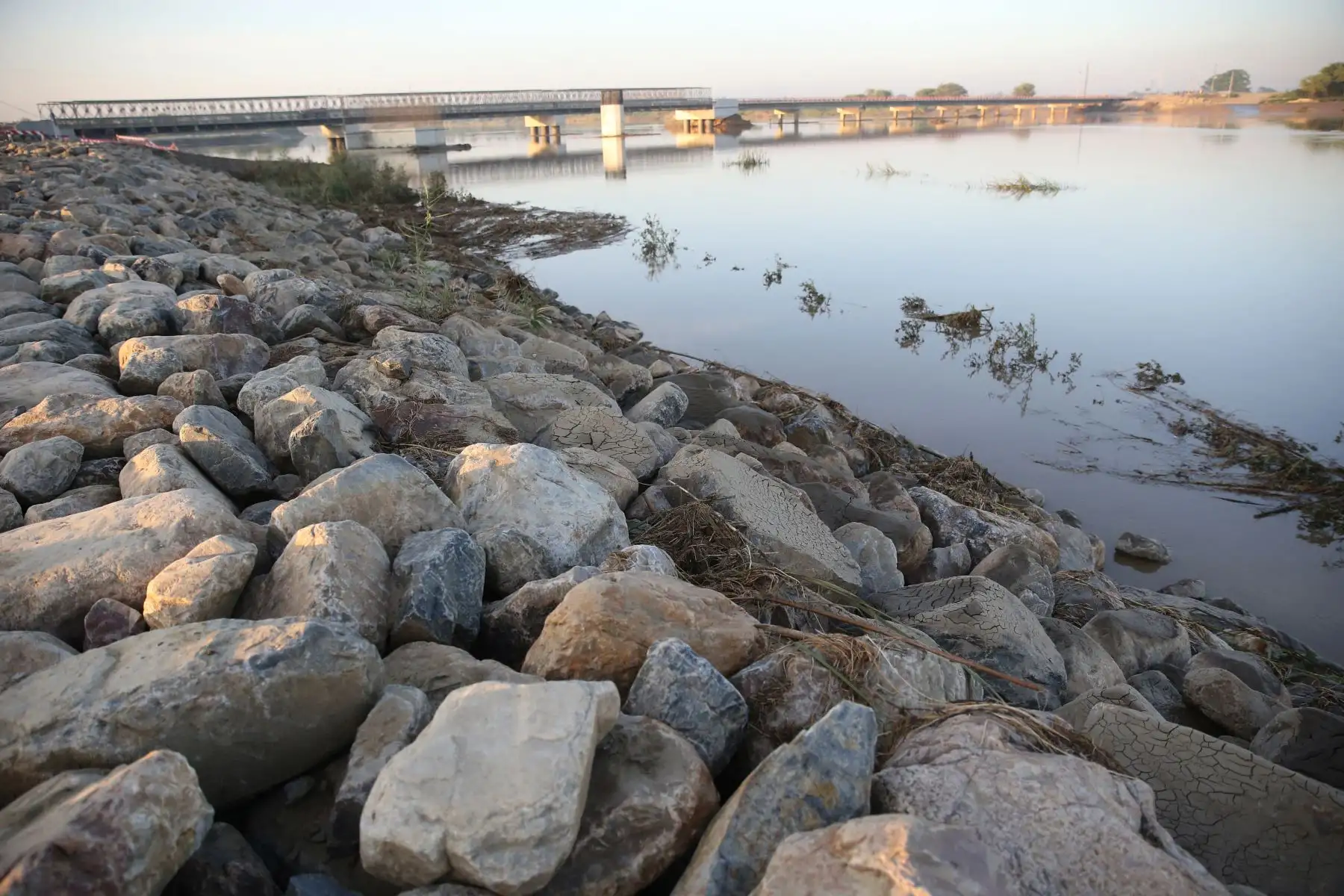 El gobierno regional Piura, a través de la Gerencia Regional de Infraestructura, realiza trabajos de protección en el dique izquierdo a la altura de Simbilá, en el distrito de Catacaos, para evitar un posible desborde del río que perjudicaría a las poblaciones que habitan en las zonas adyacentes.Foto: ANDINA/Jhony Laurente
