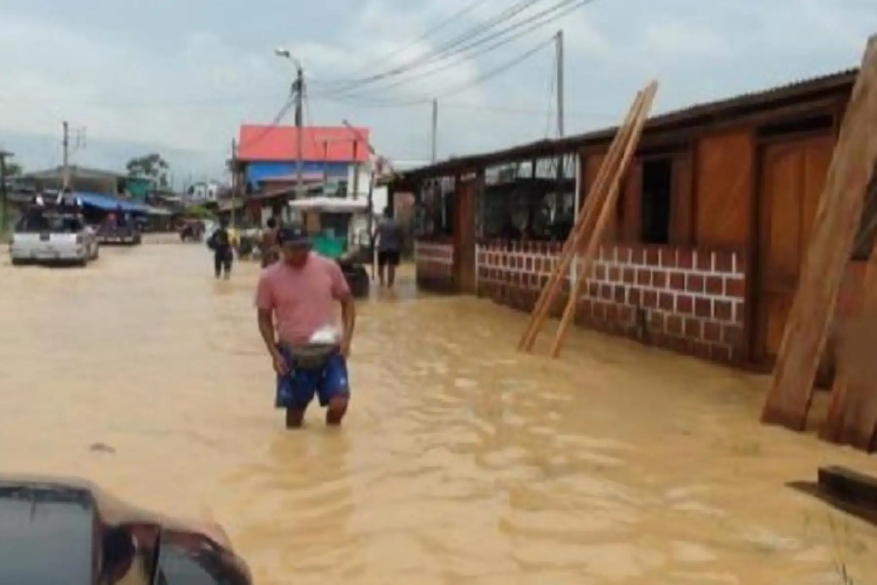 Desborde del río Tahuamanu por las lluvias intensas ha ocasionado estragos en comunidades del distrito de Iberia, en la región Madre de Dios. Foto:ANDINA/Difusión