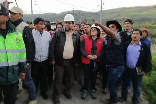 La ministra de la Mujer y Poblaciones Vulnerables, Ana María Mendieta Trefogli, recorrió el distrito de San Jerónimo, en la región Apurímac.