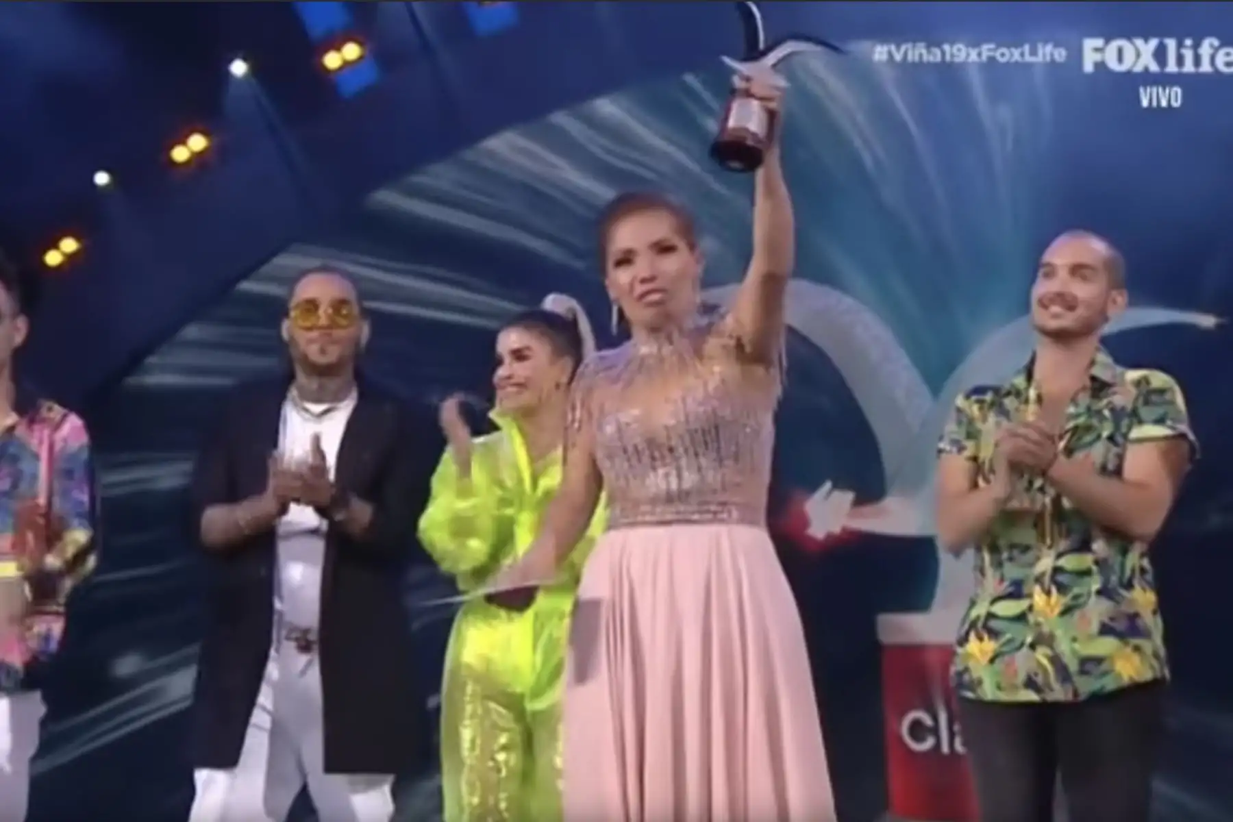 Cantante Susan Ochoa gana Gaviota de Plata en Viña del Mar.Foto: Captura TV