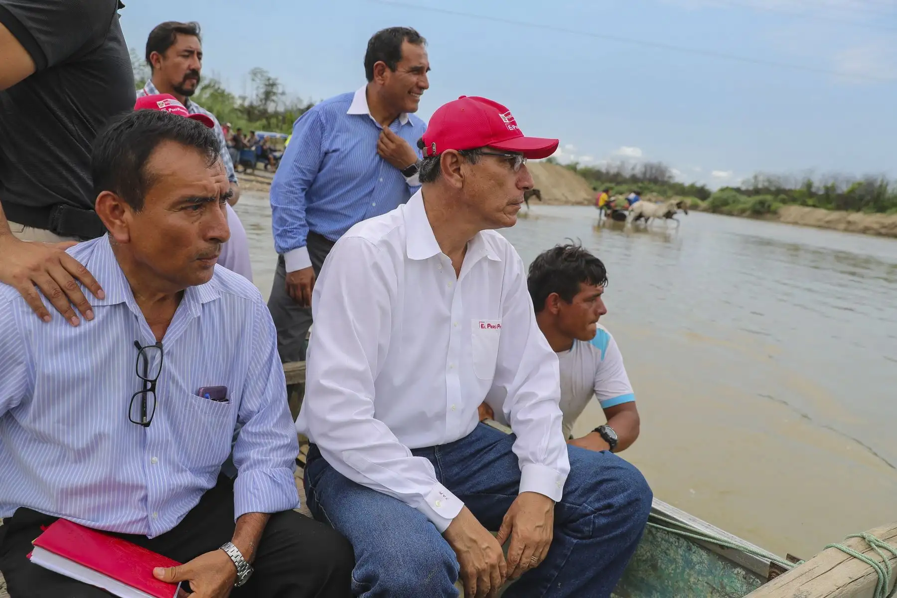 Presidente Vizcarra inspecciona zona afectada por desbordes y lluvias en Chulucanas (Piura). Foto: ANDINA/Prensa Presidencia