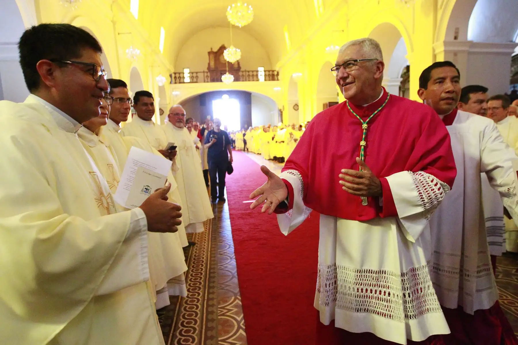Profesión de fe y toma de juramento al nuevo Arzobispo Apostólico , Monseñor Carlos Castillo.Foto: ANDINA/Eddy Ramos