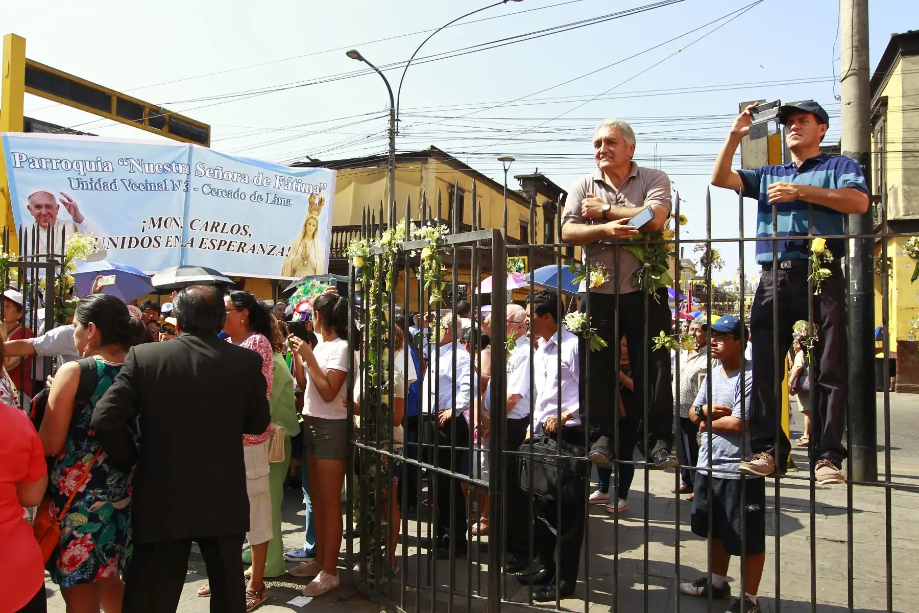 Procesion hacia la catedral de Lima ,nuevo Arzobispo Apostólico , Monseñor Carlos Castillo.Foto: ANDINA/Eddy Ramos