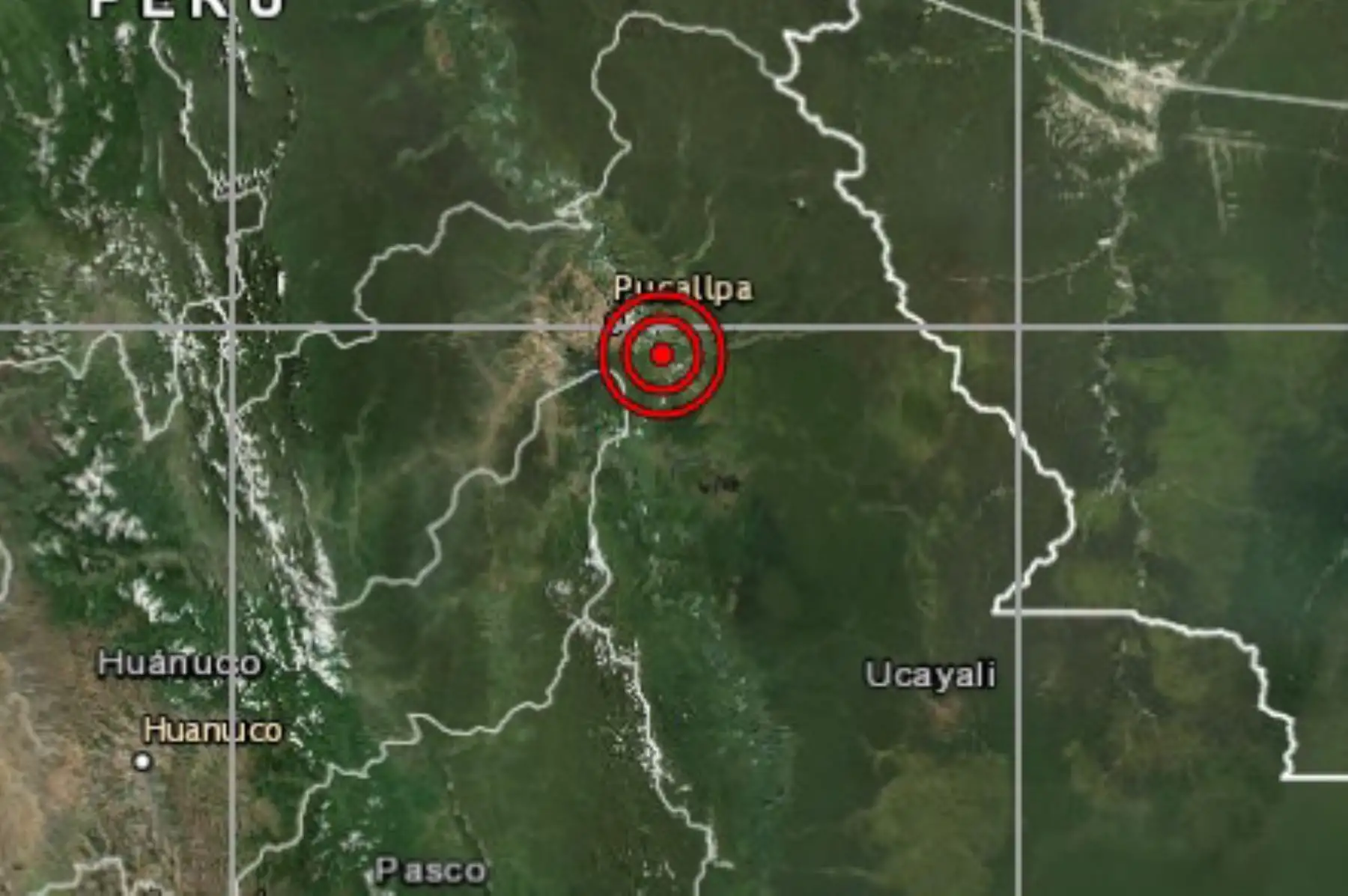 Un movimiento telúrico de magnitud 4.6 se registró esta madrugada a 21 kilómetros al sureste de Pucallpa, región Ucayali.