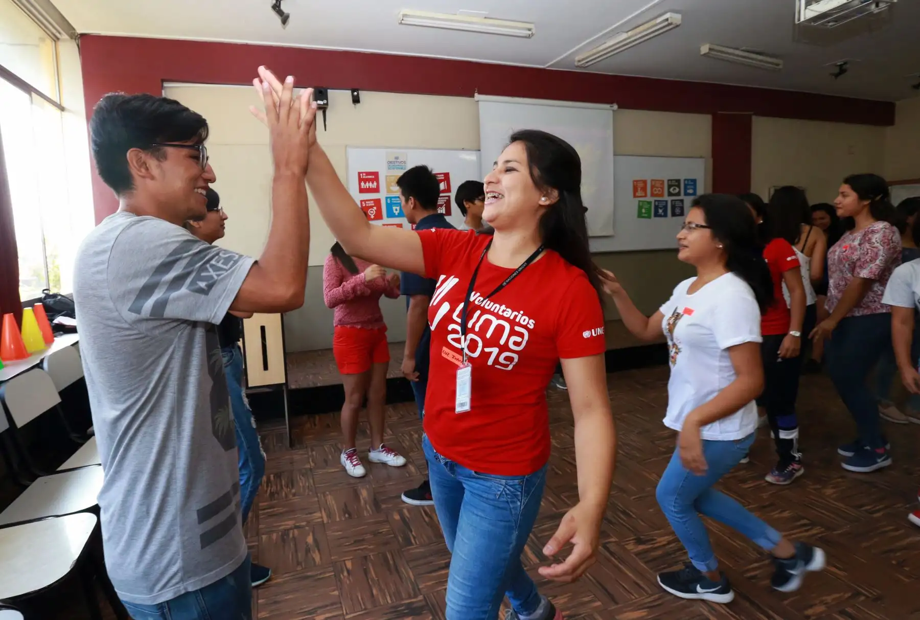 Capacitación del programa de voluntariado de Lima 2019, en la Universidad Nacional Mayor de San Marcos. Foto: ANDINA/Norman Córdova