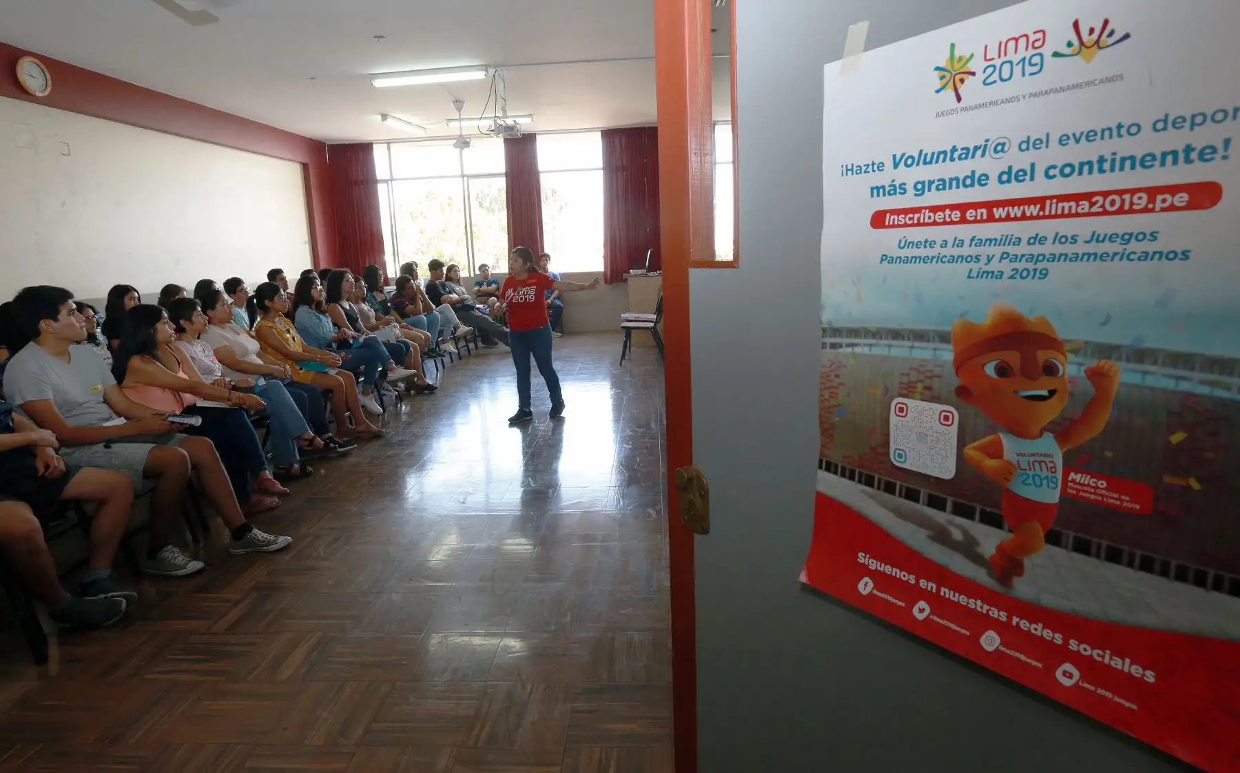 Capacitación del programa de voluntariado de Lima 2019, en la Universidad Nacional Mayor de San Marcos. Foto: ANDINA/Norman Córdova