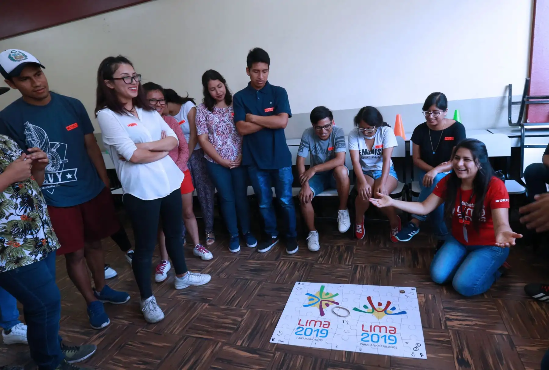 Capacitación del programa de voluntariado de Lima 2019, en la Universidad Nacional Mayor de San Marcos. Foto: ANDINA/Norman Córdova
