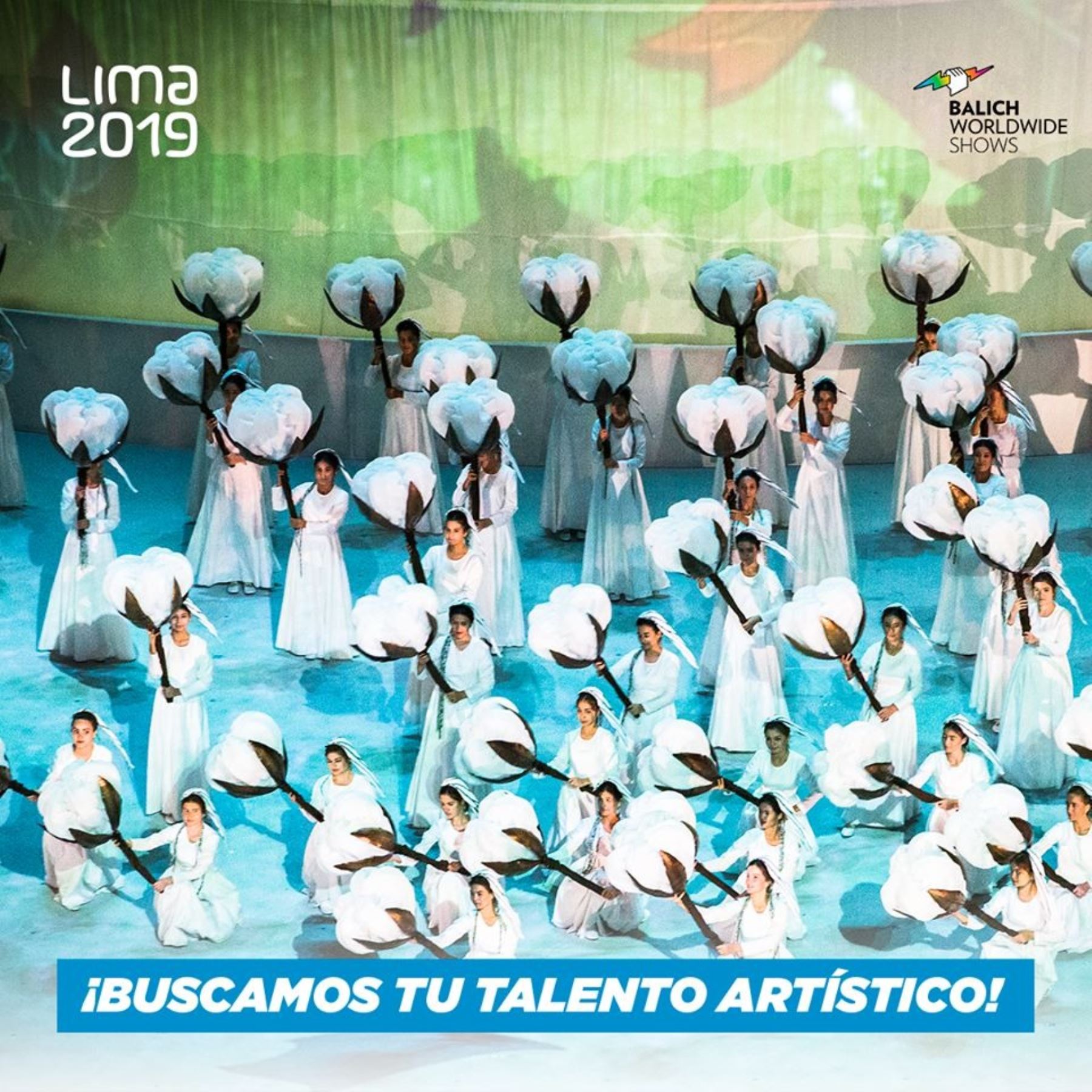 Los mejores artistas voluntarios serán parte de la ceremonia inaugural de los Juegos Lima 2019
