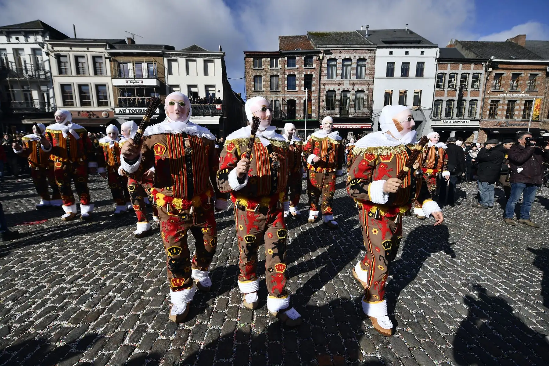 Carnaval de Binche en Bélgica. Foto: AFP