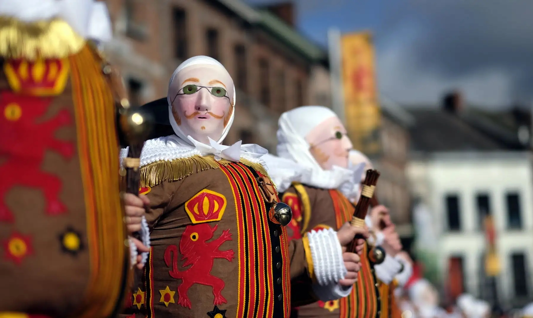 Carnaval de Binche en Bélgica. Foto: AFP