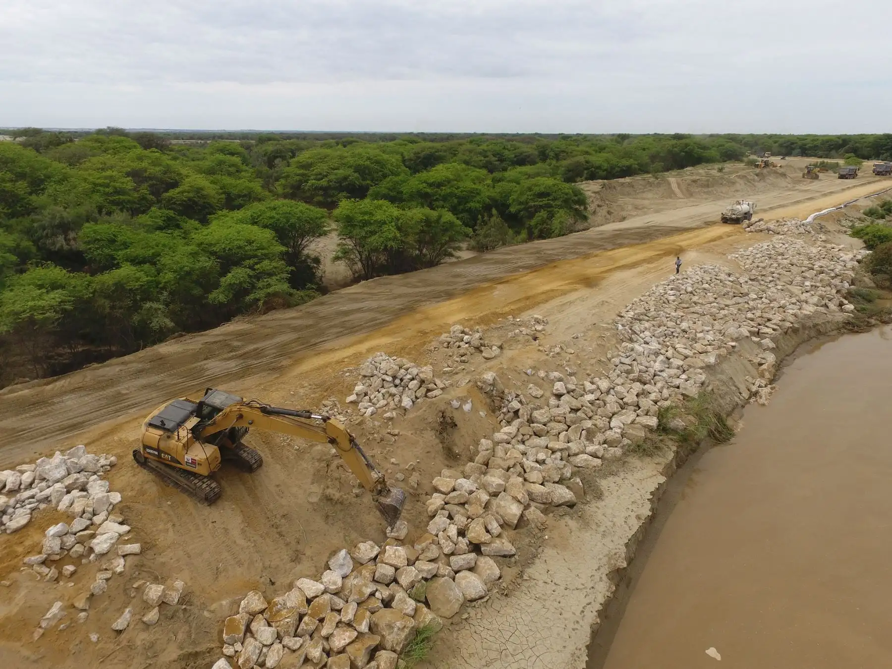 Ejecutarán trabajos de reforzamiento de defensa ribereña en los distritos de Catacaos y Cura Mori, en Piura. ANDINA/Difusión