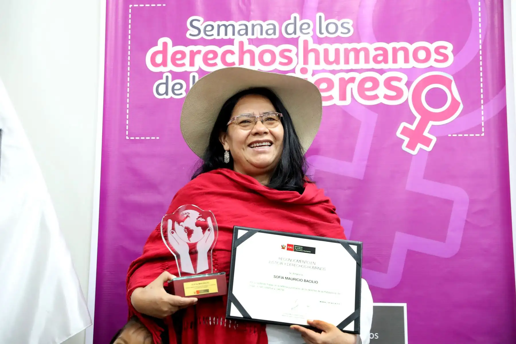 Sofia Mauricio, vocera de la Casa Panchita, fue empleada domestica desde los 7 años, formo el Sindicato de Trabajadoras del Hogar y promueve los derechos de las trabajadoras del hogar. Recibe reconocimiento del Ministerio de Justicia y Derechos Humanos.  Foto: ANDINA/Melina Mejía
