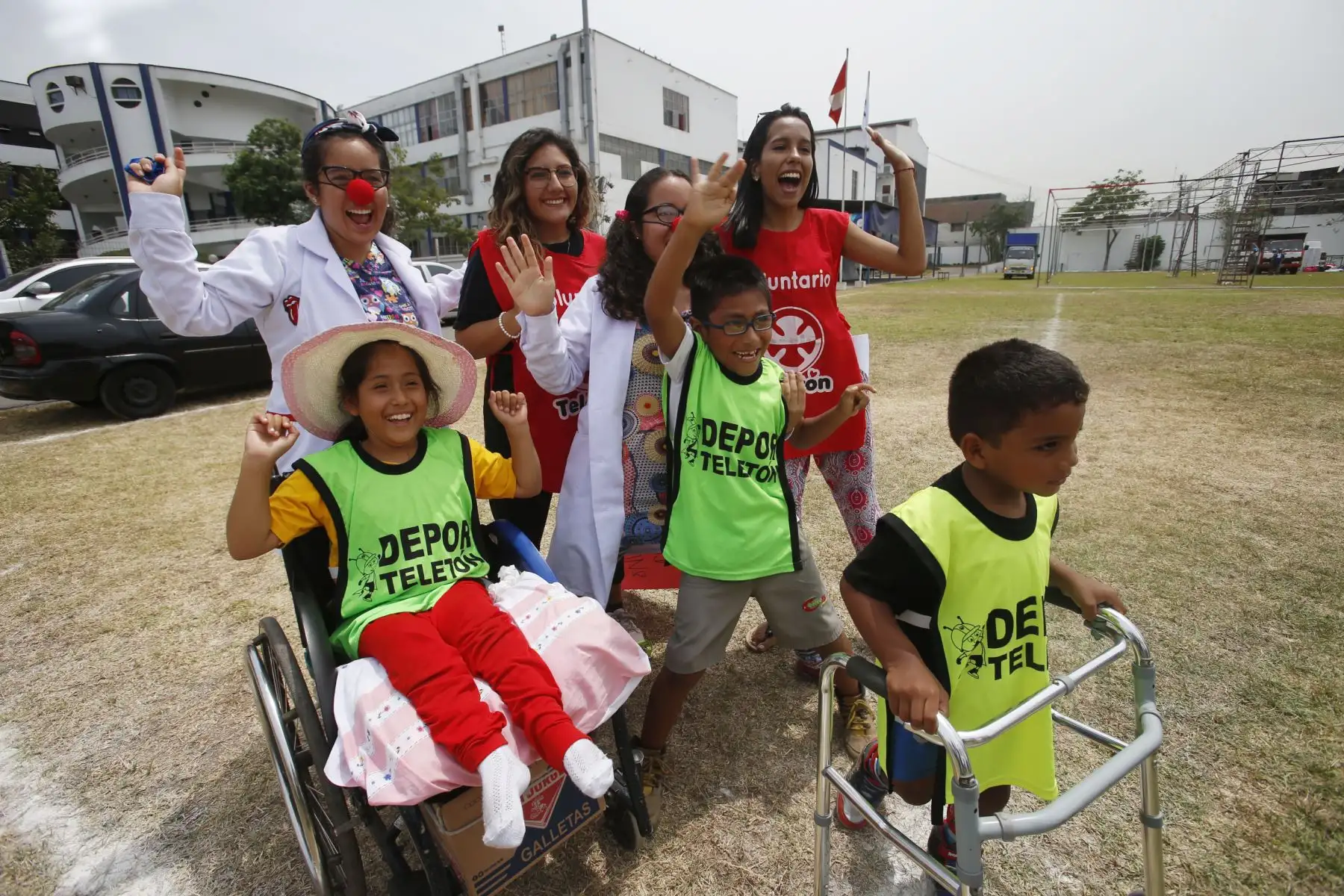 Niños de la Teletón participan en la clausura de programa de deporte adaptado "DeporTeletón 2019" en las instalaciones de la Clínica San juan de Dios. Foto: ANDINA/Nathalie Sayago