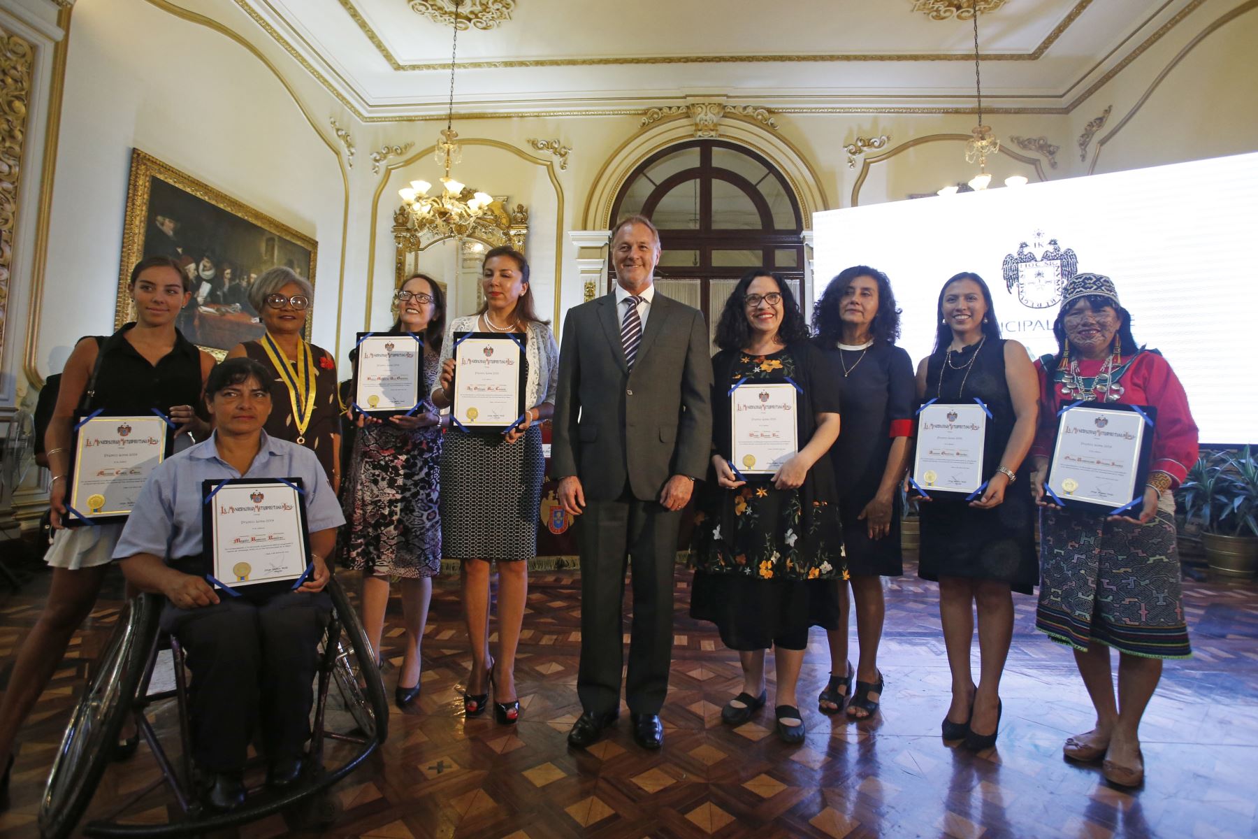 Mujeres distinguidas por la Municipalidad de Lima. Foto: ANDINA/Nathalie Sayago