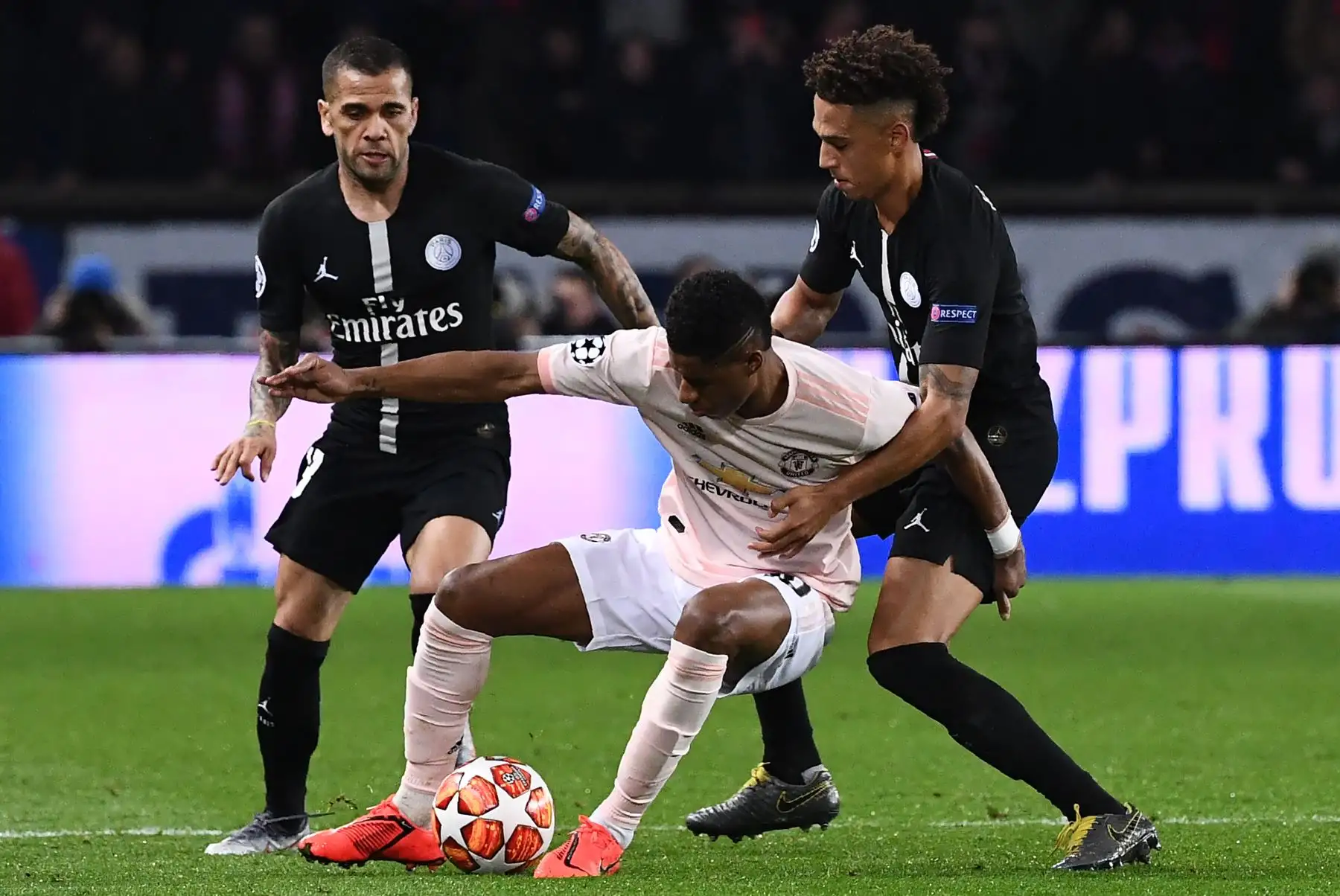 Manchester United vence 3 a 1 al PSG. Foto: AFP