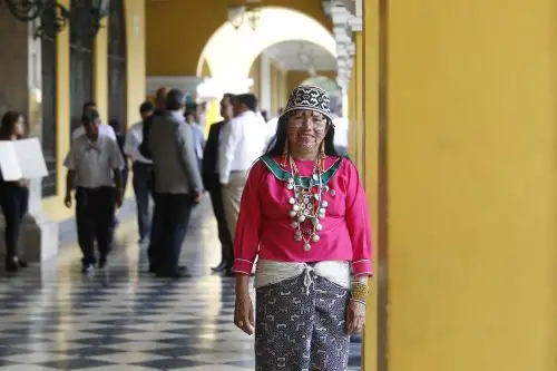 06/03/2019   Olinda Silvano, artista shipibo konibo. Foto: ANDINA/Nathalie Sayago.