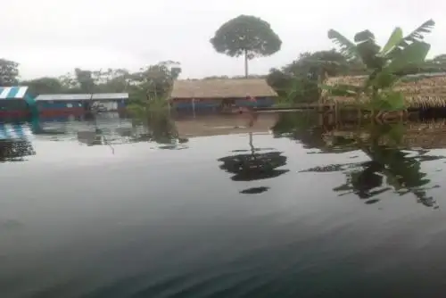 Según el reporte preliminar del COEN, 14 instituciones educativas fueron afectadas por la inundación en el distrito de Urarinas, región Loreto.