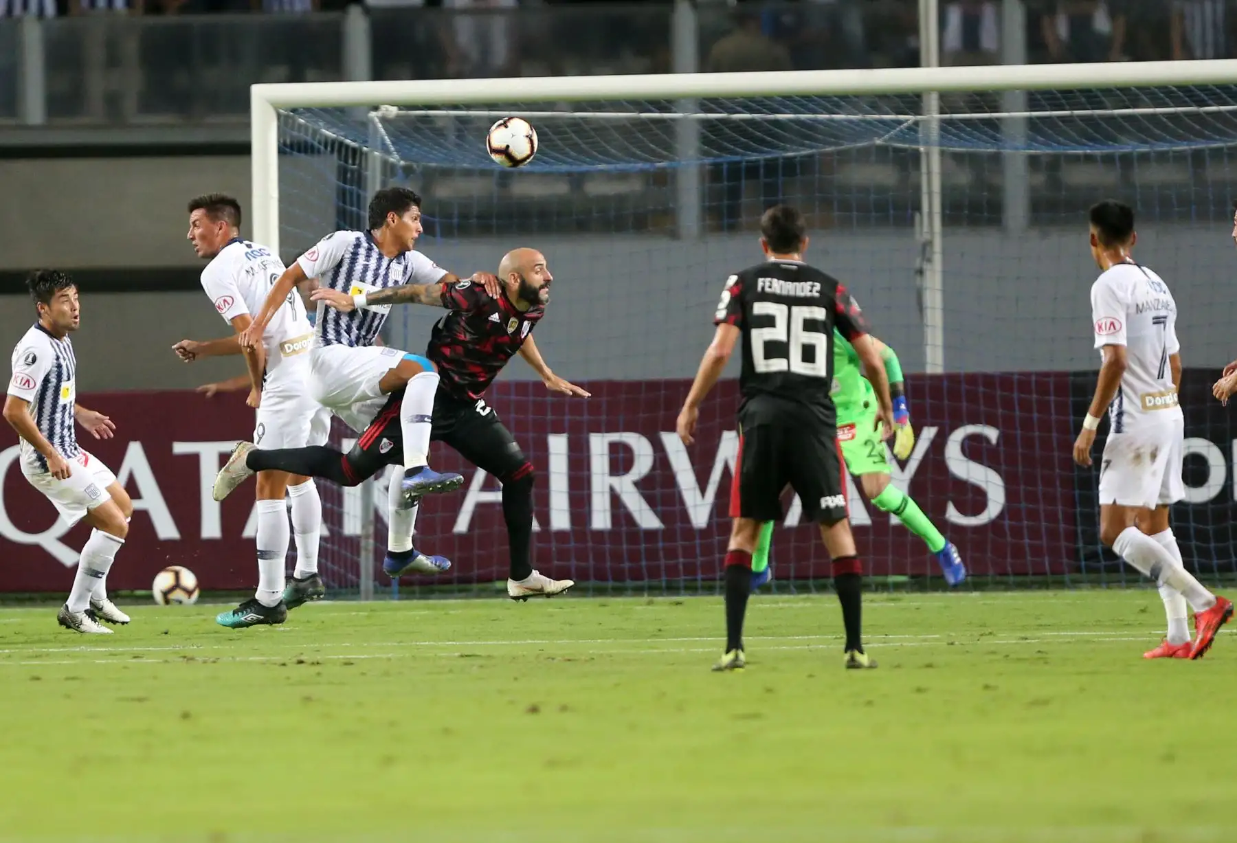 Alianza Lima igualó 1-1 a River Plate en el  primer partido de la fase de grupos de la Copa Libertadores. Foto: ANDINA/Jhony Laurente