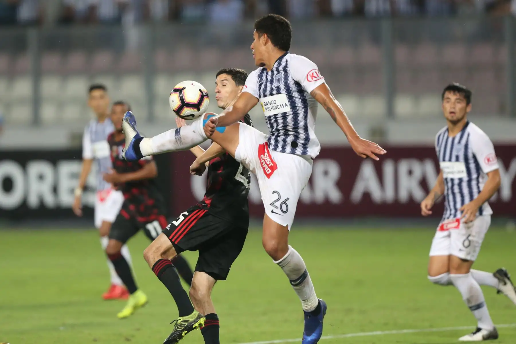 Alianza Lima igualó 1-1 a River Plate en el  primer partido de la fase de grupos de la Copa Libertadores. Foto: ANDINA/Jhony Laurente