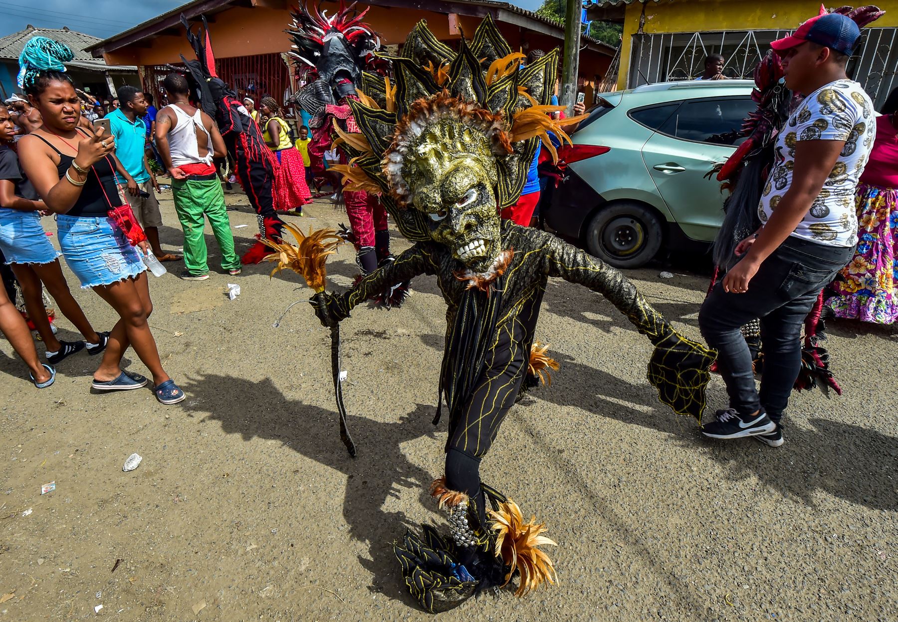 Festival de Congos y Diablos de Portobelo, el máximo evento con que cuenta la cultura panameña por los carnavales. Foto: AFP