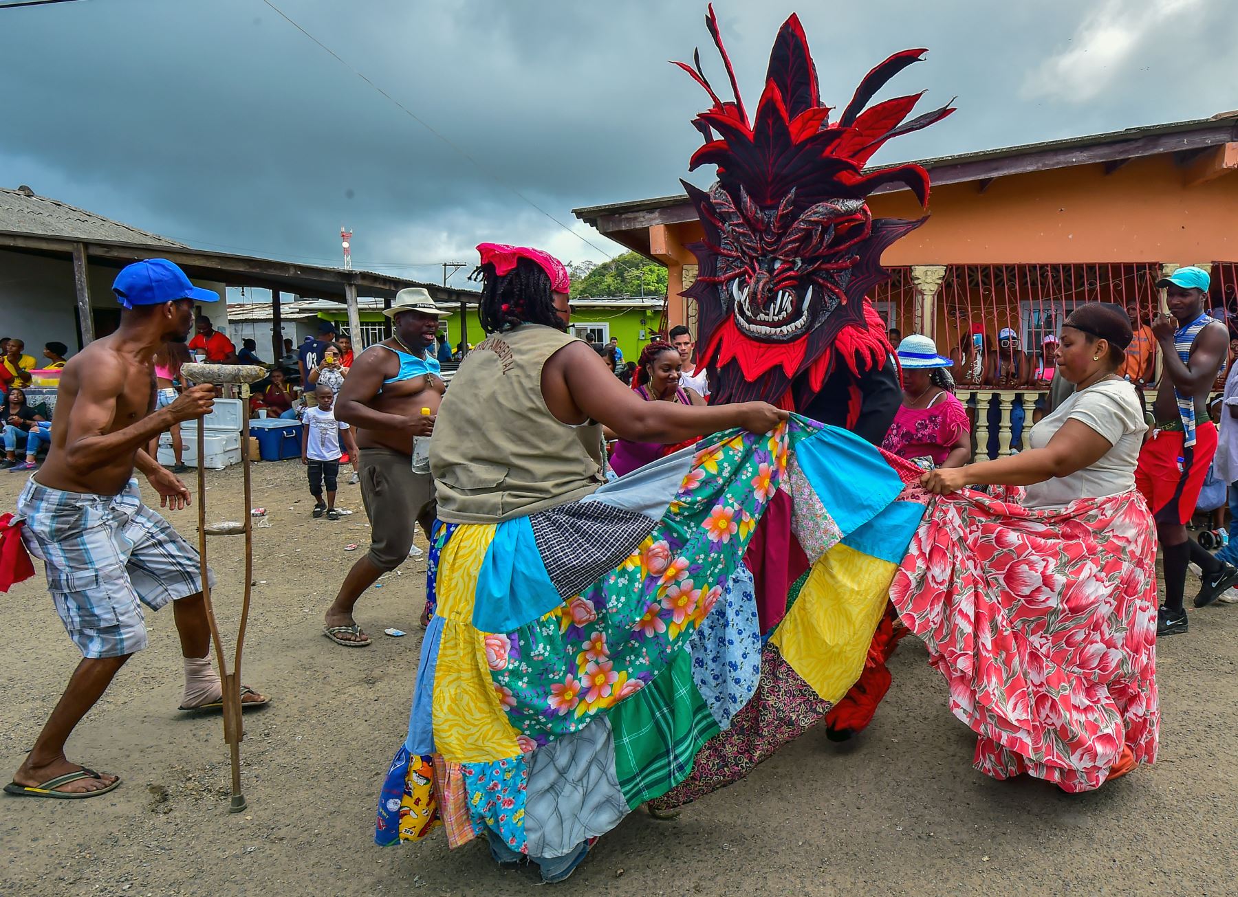 Festival de Congos y Diablos de Portobelo, el máximo evento con que cuenta la cultura panameña por los carnavales. Foto: AFP