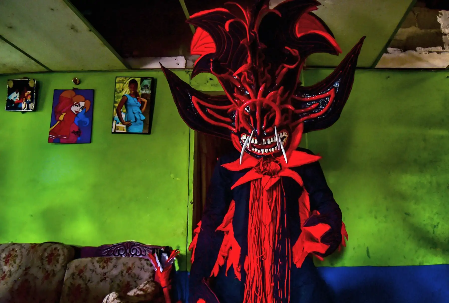 Festival de Congos y Diablos de Portobelo, el máximo evento con que cuenta la cultura panameña por los carnavales. Foto: AFP