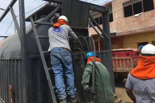 Subestación eléctrica afectada por inundación causada por lluvias intensas. ANDINA/archivo