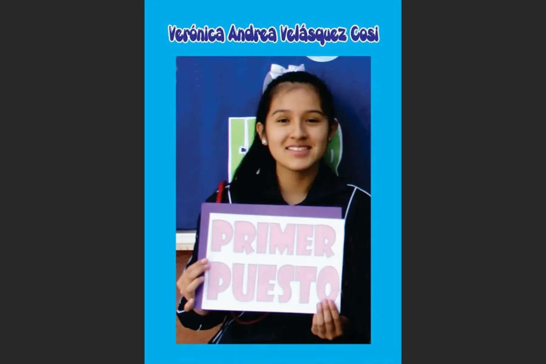 Verónica Andrea Velásquez Cosi, natural de Arequipa, ocupó el primer lugar en el examen de admisión a los colegios de alto rendimiento. Foto: colegio Lourdes Arequipa/Facebook.