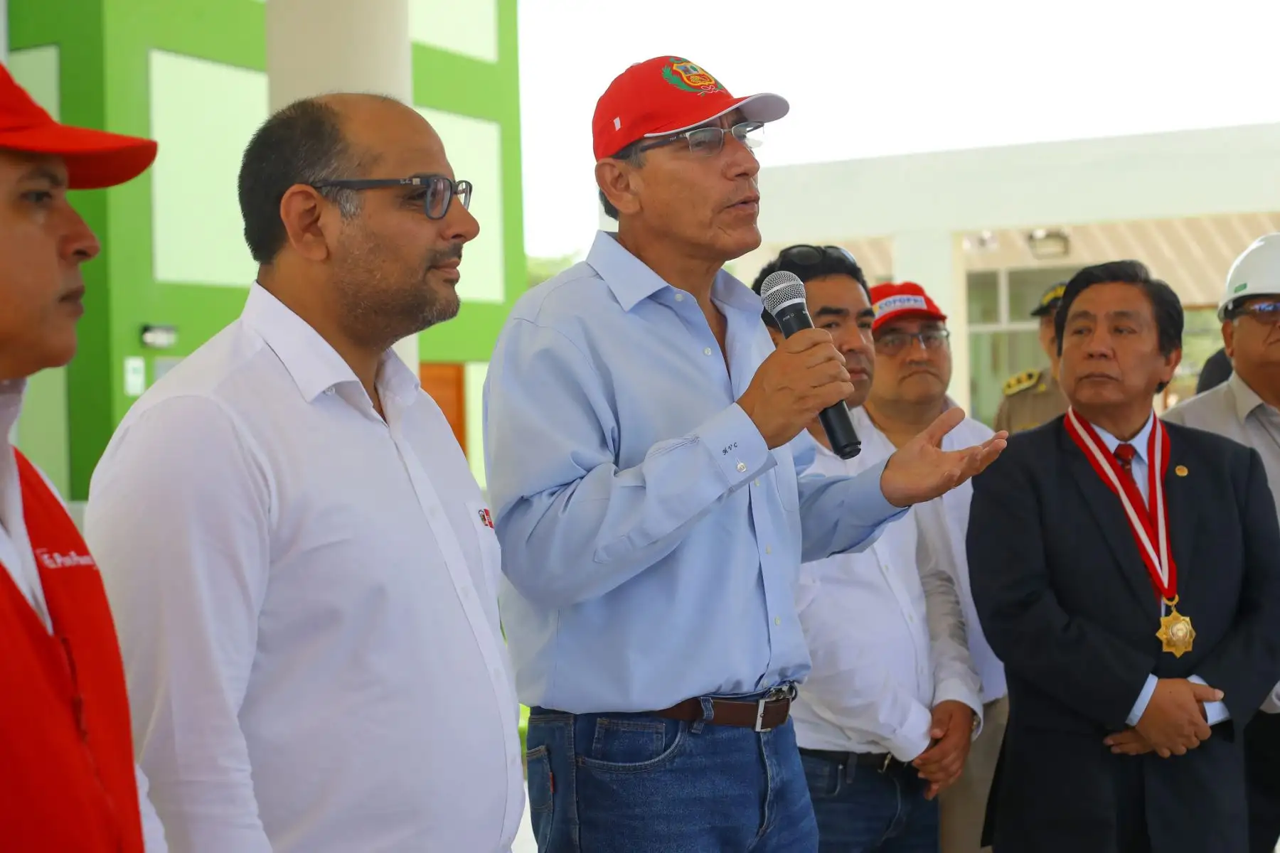 Jefe de Estado inspecciona las obras de mejoramiento de la Facultad de Ingeniería Ambiental y Sanitaria de la Universidad San Luis Gonzaga de Ica. Foto: ANDINA/ Prensa Presidencia