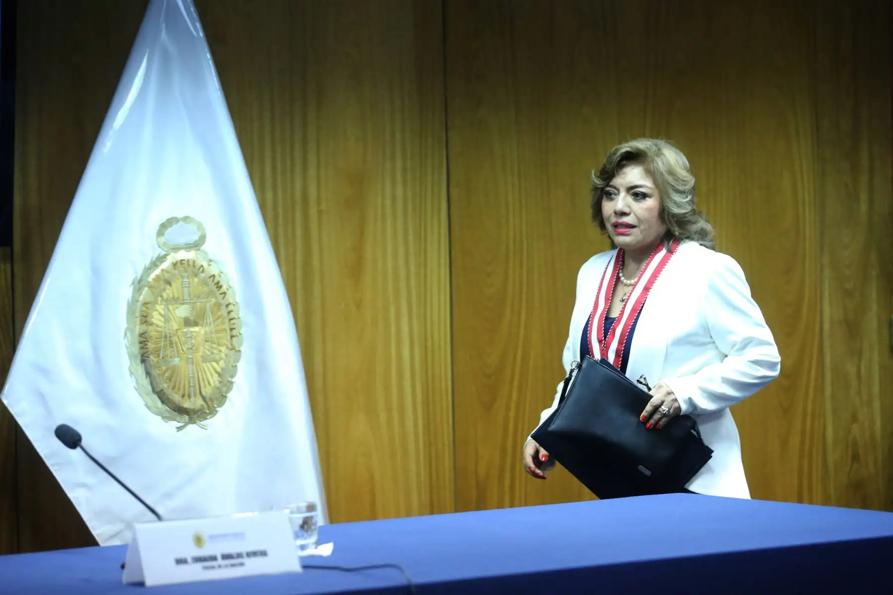 Pronunciamiento de la Fiscal de la Nación Zoraida Avalos Rivera.Foto: ANDINA/Jhony Laurente