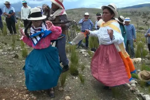 Carnaval Marqueño celebra fiesta de siembra de plantones de árboles. ANDINA/Pedro Tinoco