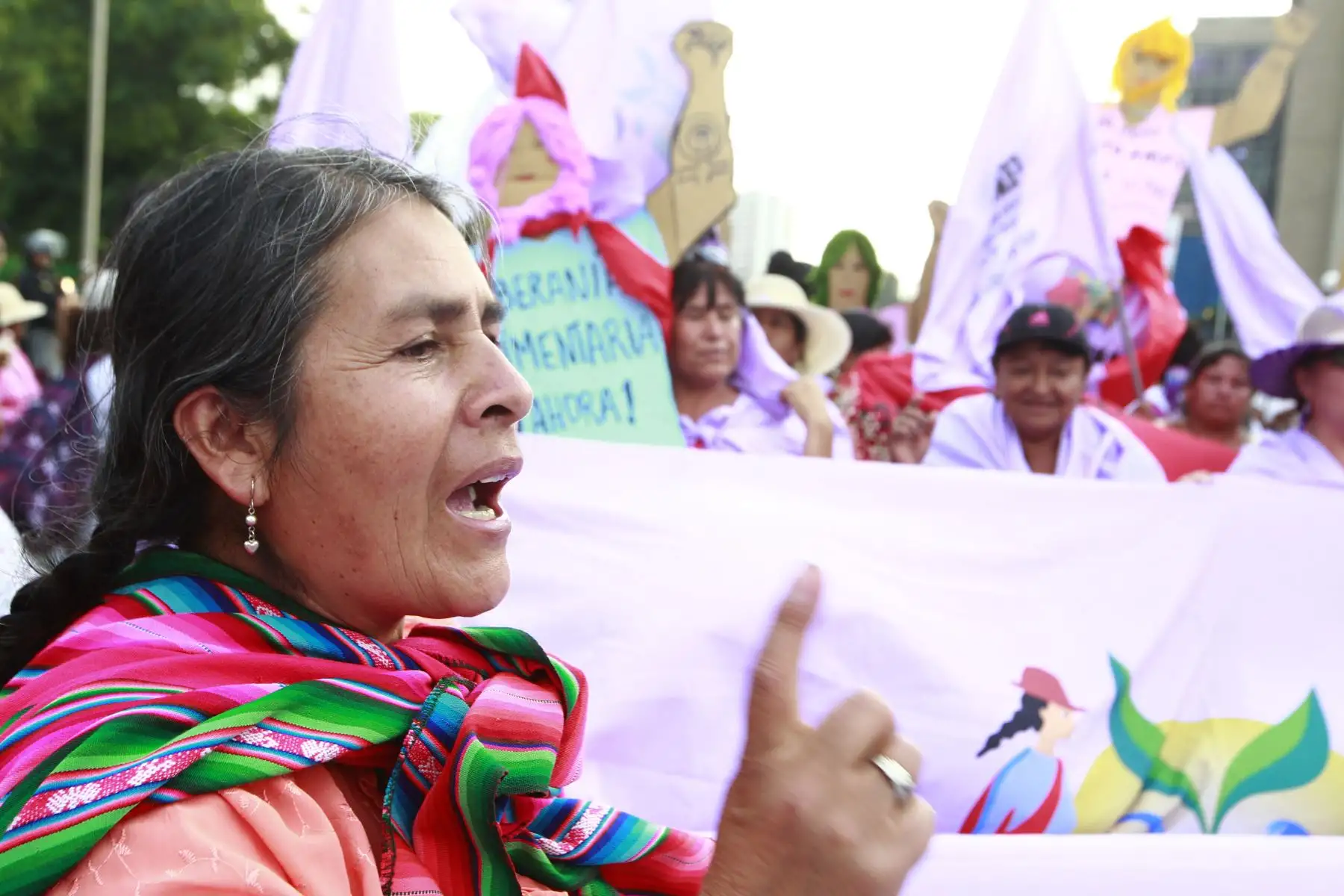 Marcha por el Día Internacional de la Mujer, bajo el lema “Todas x Justicia”, en el Centro de Lima. Foto: ANDINA/Eddy Ramos.